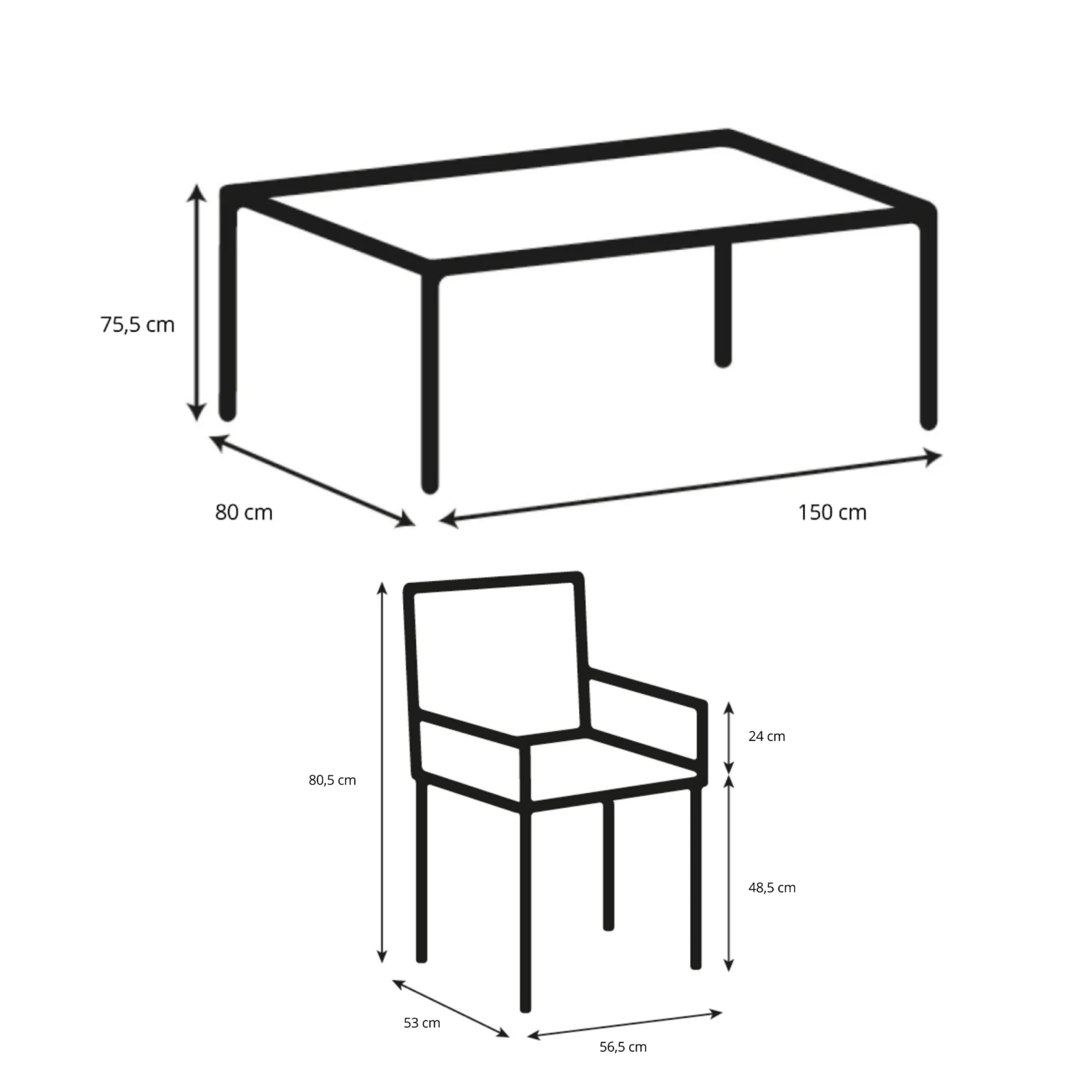 Hjem Design Yuron 5PCS Dining Set