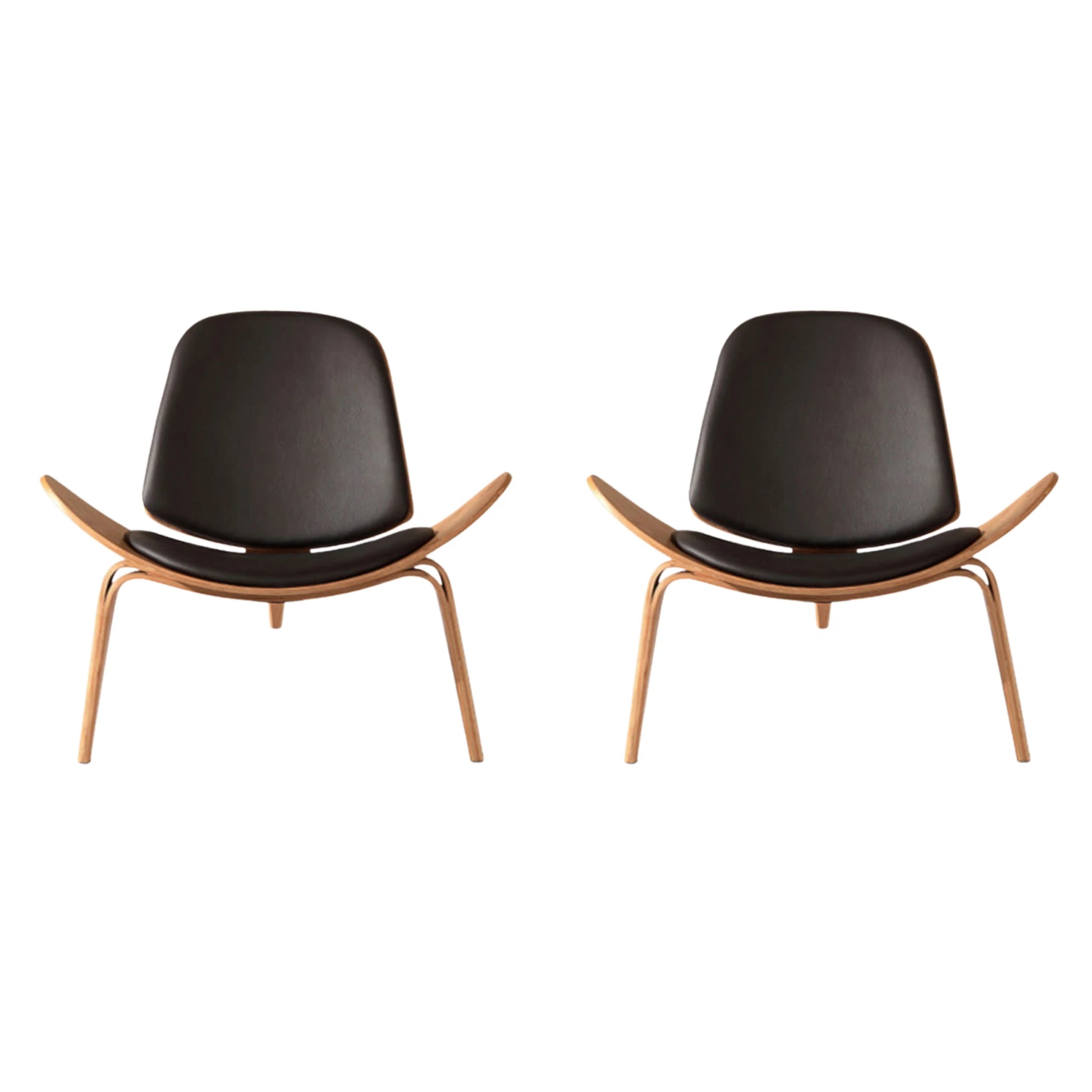MODE Hans Wegner 2PCS Living Room Set, Black