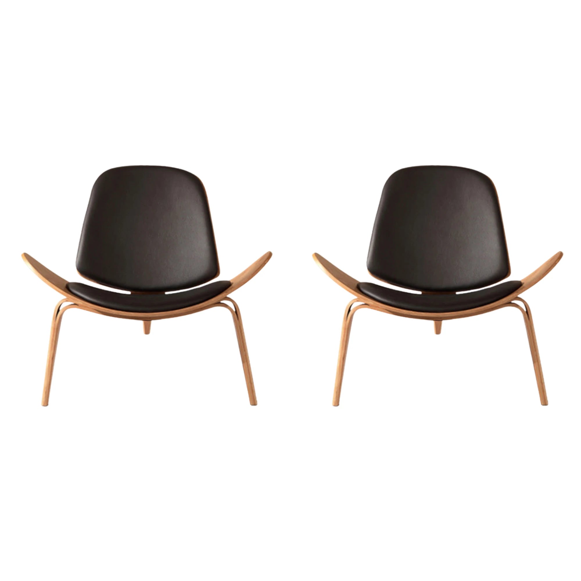 MODE Hans Wegner 2PCS Living Room Set, Black