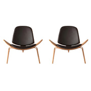 MODE Hans Wegner 2PCS Living Room Set, Black
