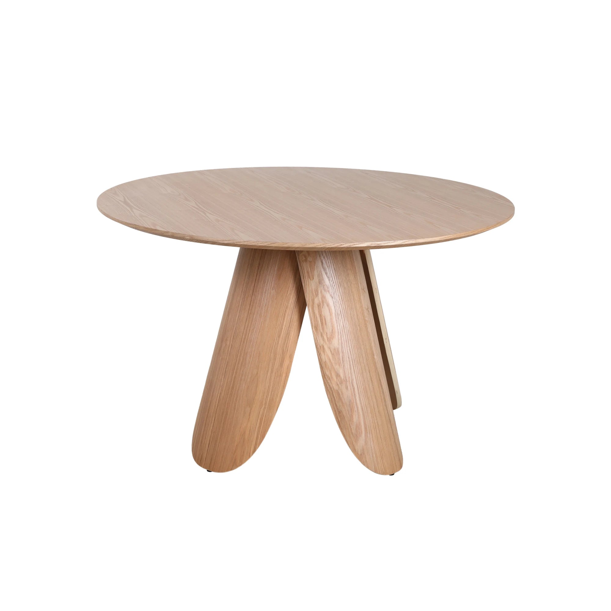 MODE Elara Round Dining Table Set with 4 Bowa Chairs, Natural Wood