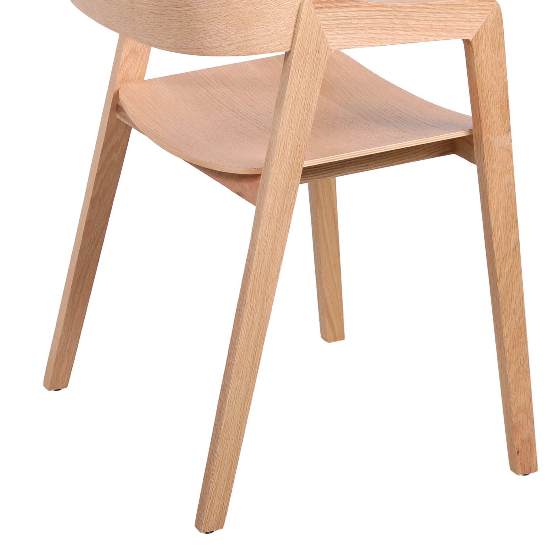 MODE Elara Round Dining Table Set with 4 Bowa Chairs, Natural Wood