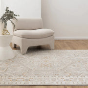 DreamWeaver Trend Medallion Transitional Rug, Beige Multi