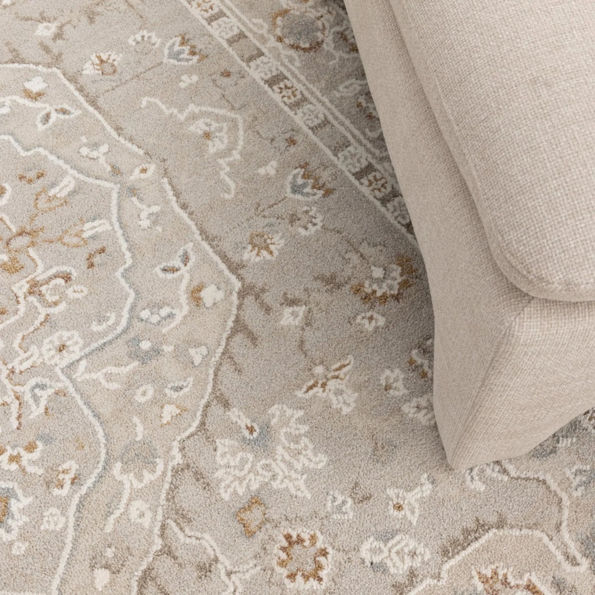 DreamWeaver Trend Medallion Transitional Rug, Beige Multi