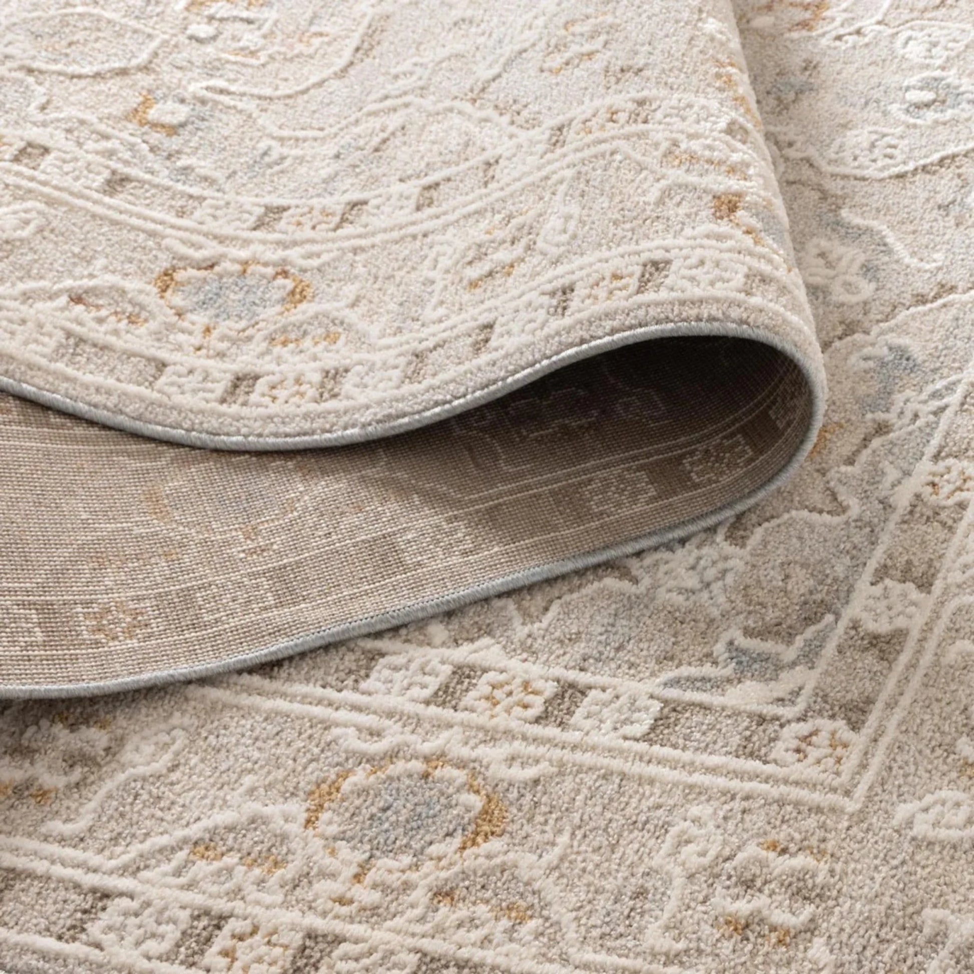DreamWeaver Trend Medallion Transitional Rug, Beige Multi