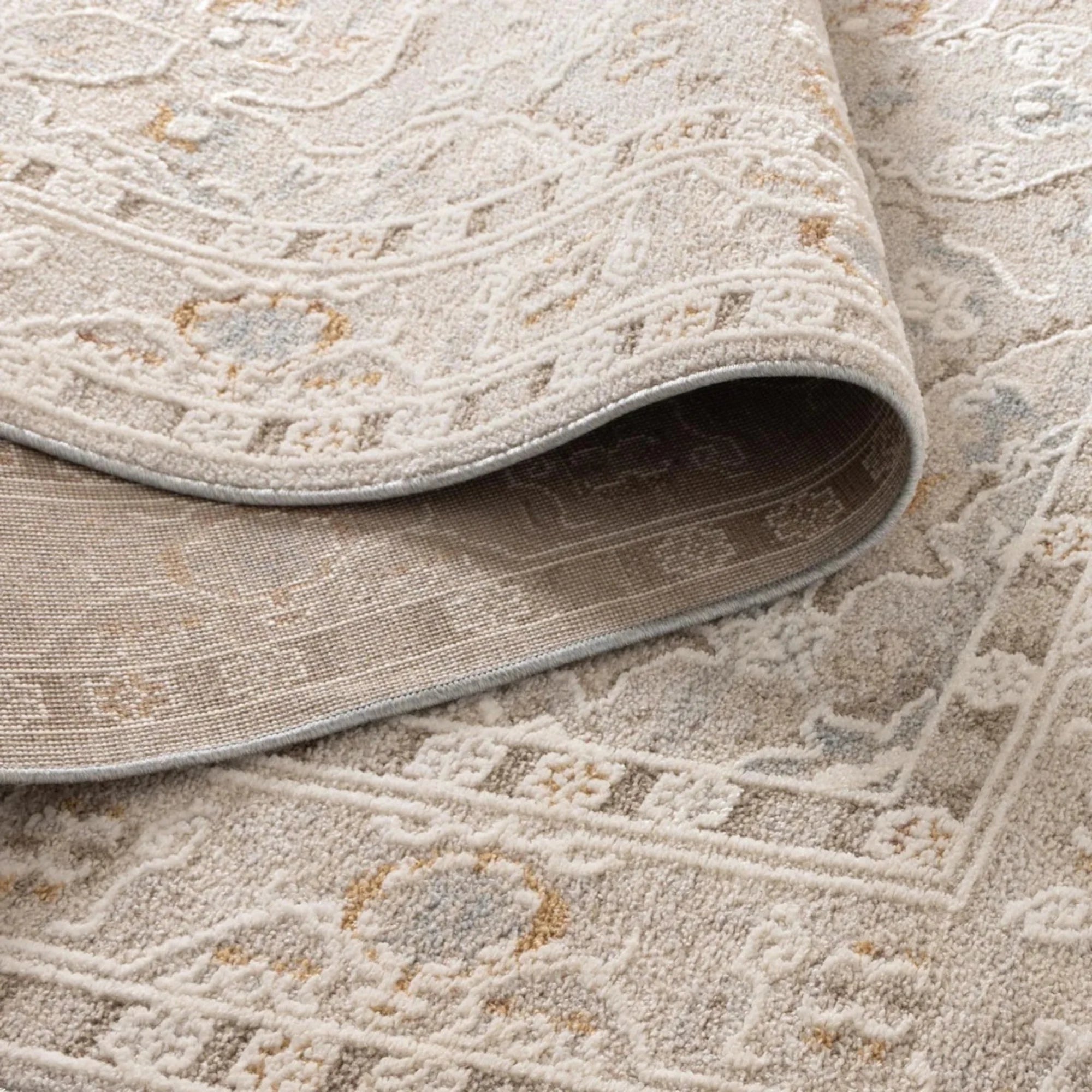 DreamWeaver Trend Medallion Transitional Rug, Beige Multi