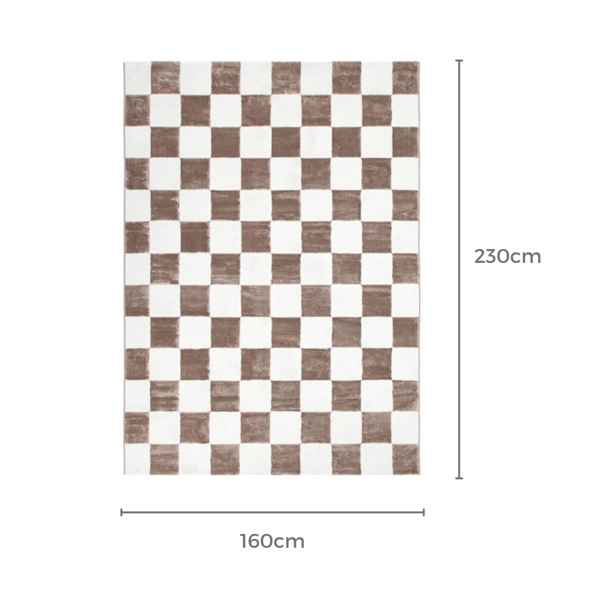 Dreamweaver Jade Checkers Rug, Cream, Brown