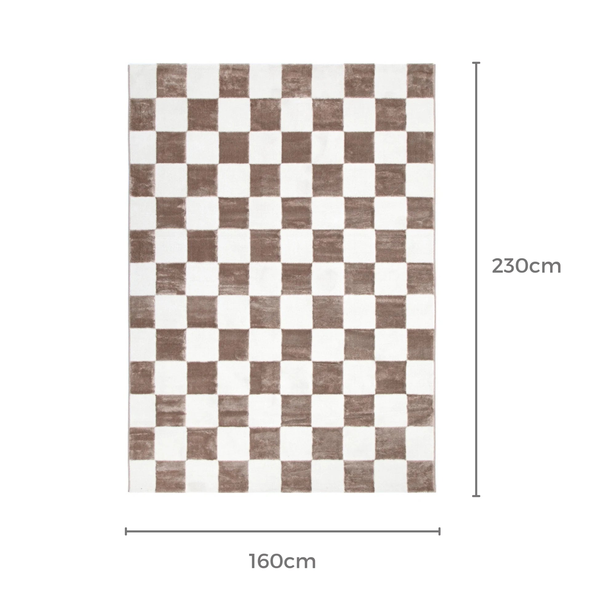 Dreamweaver Jade Checkers Rug, Cream, Brown