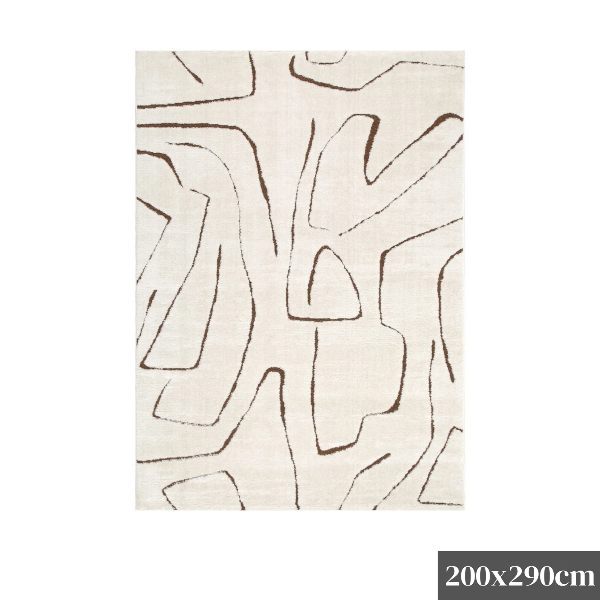 Dreamweaver Mila Modern Lines Rug, Cream, Brown