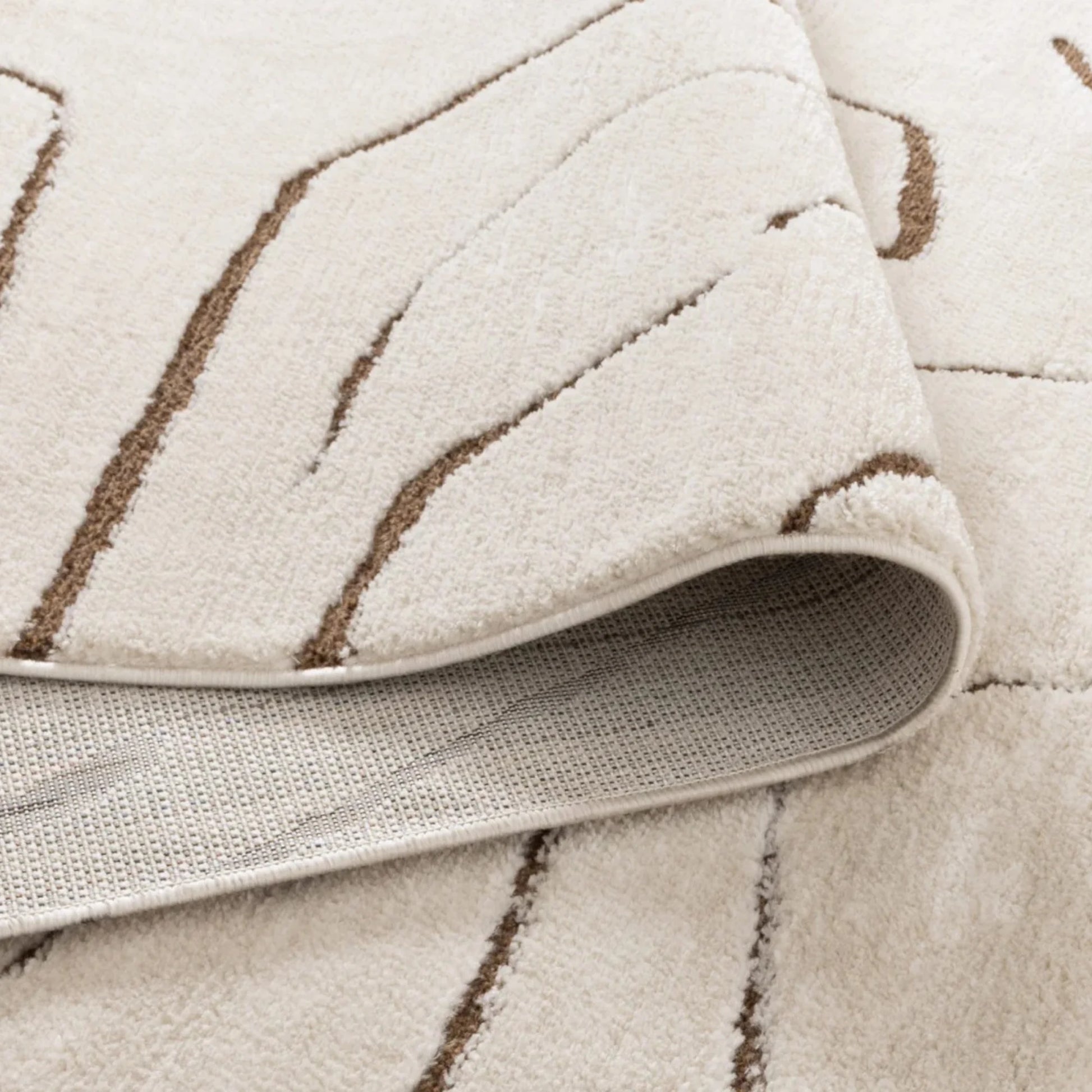 Dreamweaver Mila Modern Lines Rug, Cream, Brown