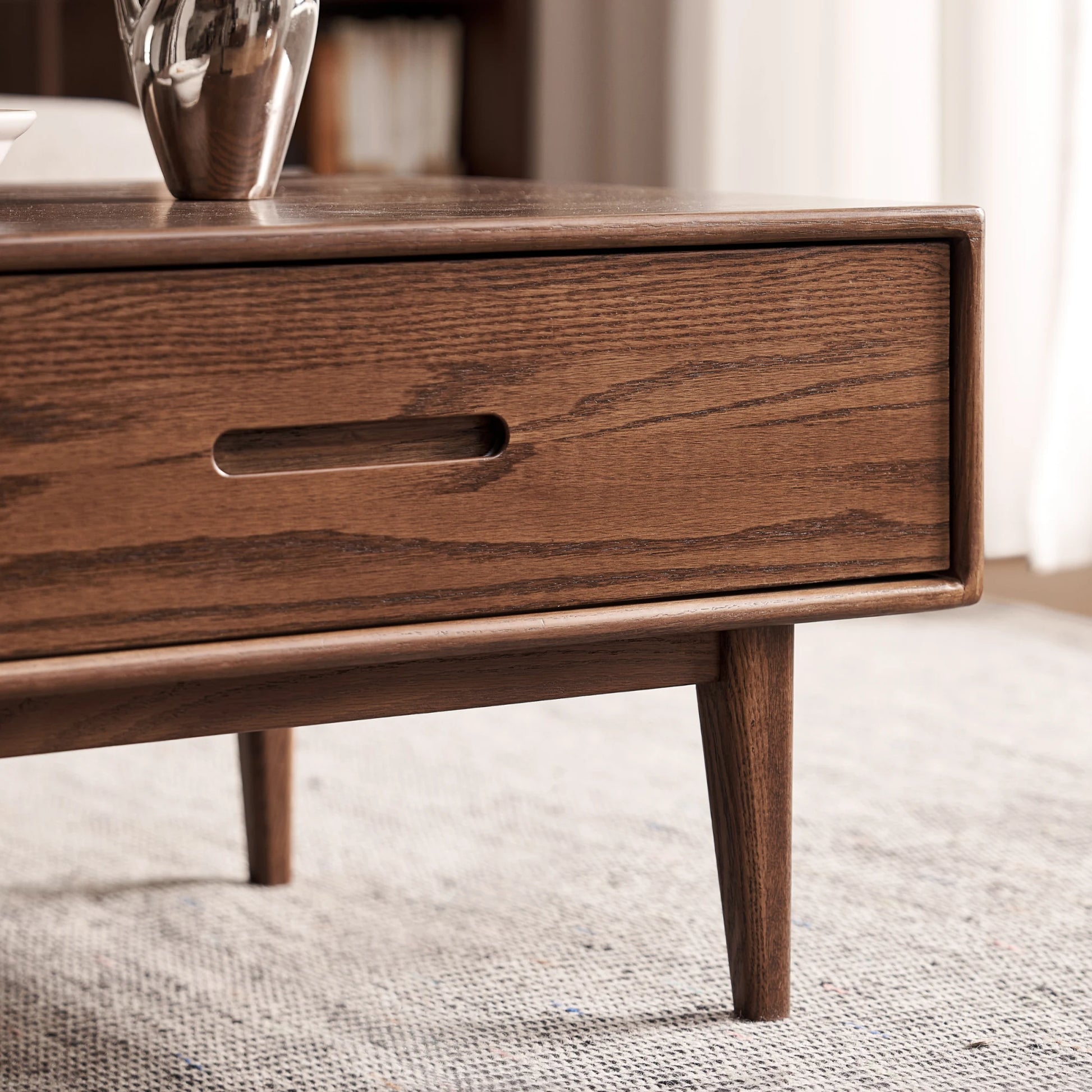 Solidwood Bailey Coffee Table, 135cm, Dark Wood