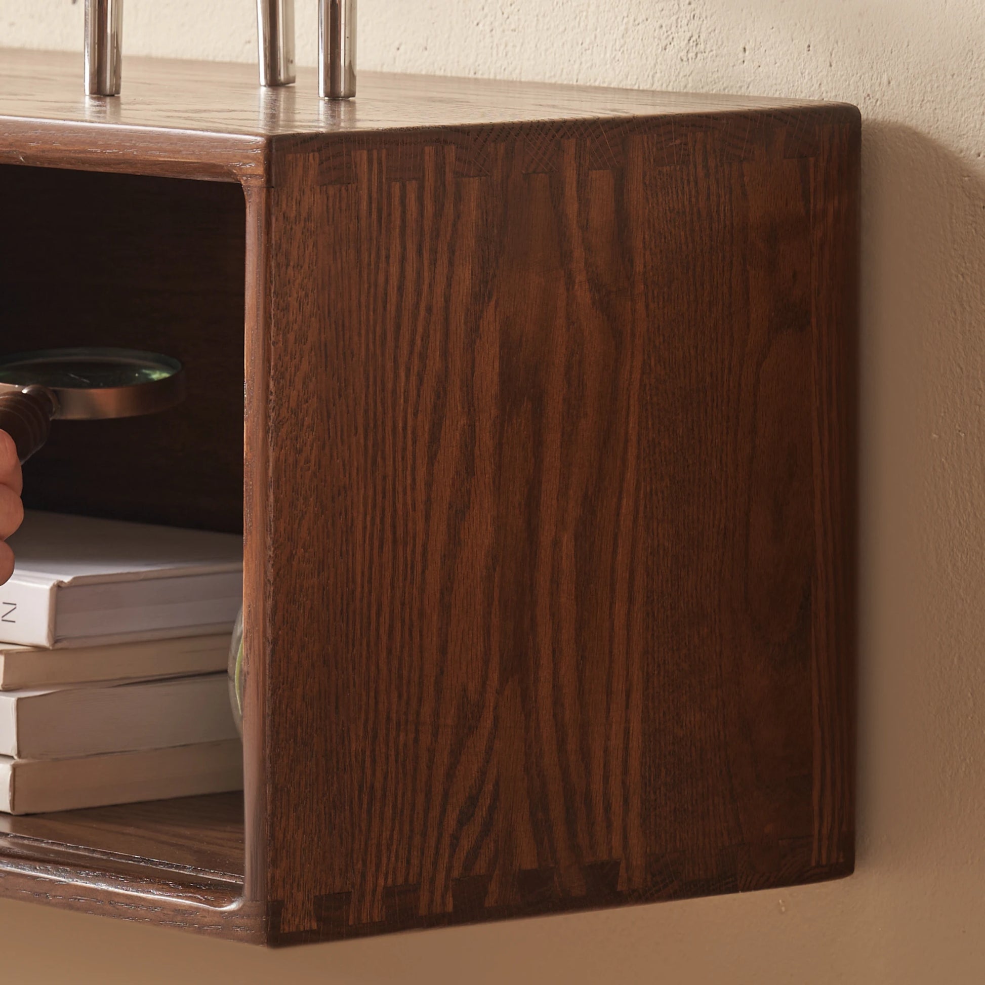 Solidwood Danya Wall-mounted Entertainment Unit, 130cm