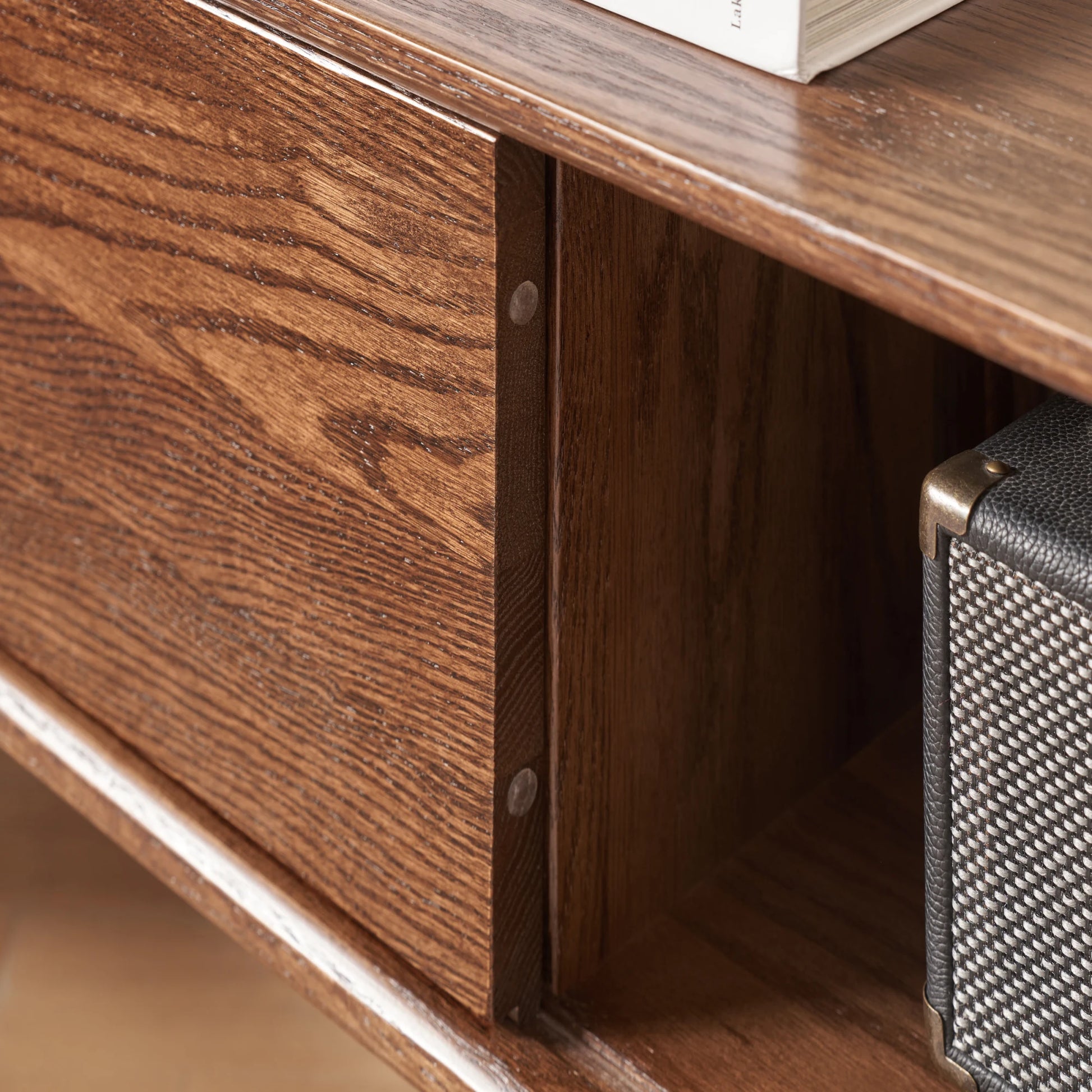 Solidwood Danya Wall-mounted Entertainment Unit, 130cm