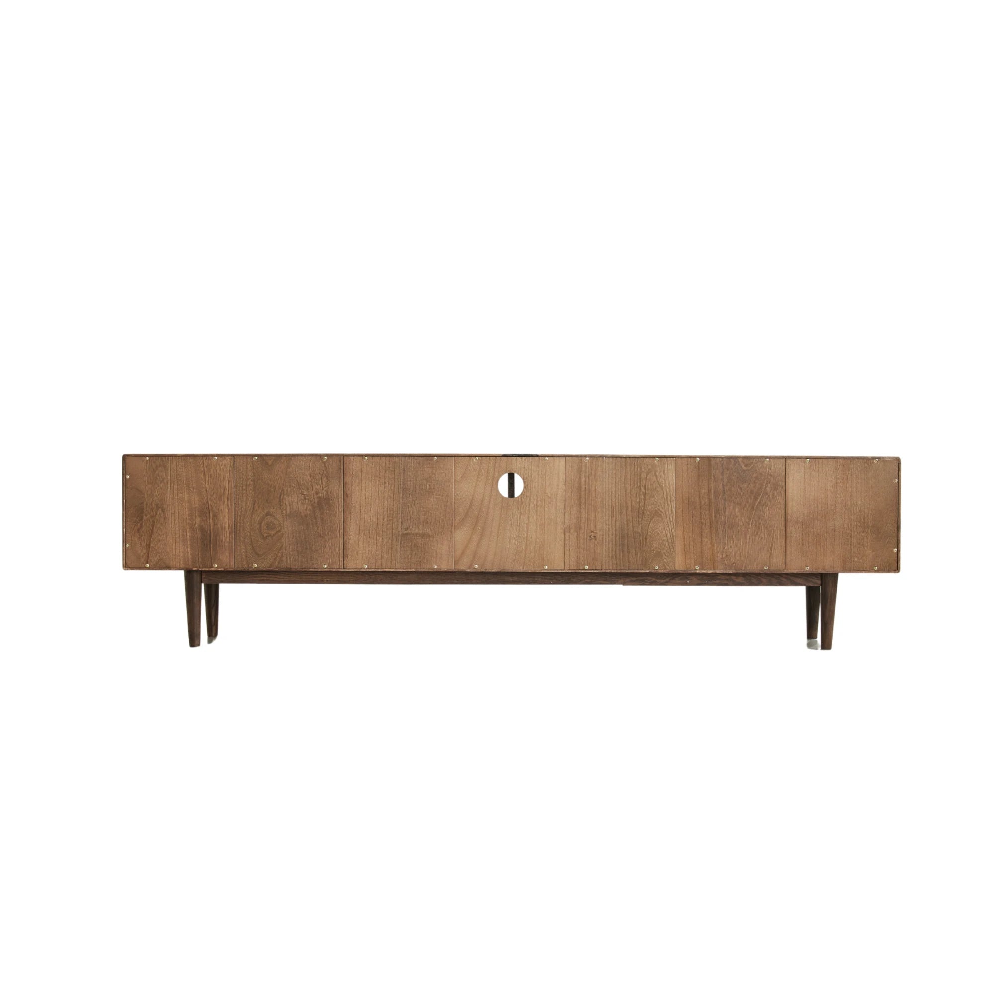 Solidwood Danya Entertainment Unit with Glass Doors, 150cm