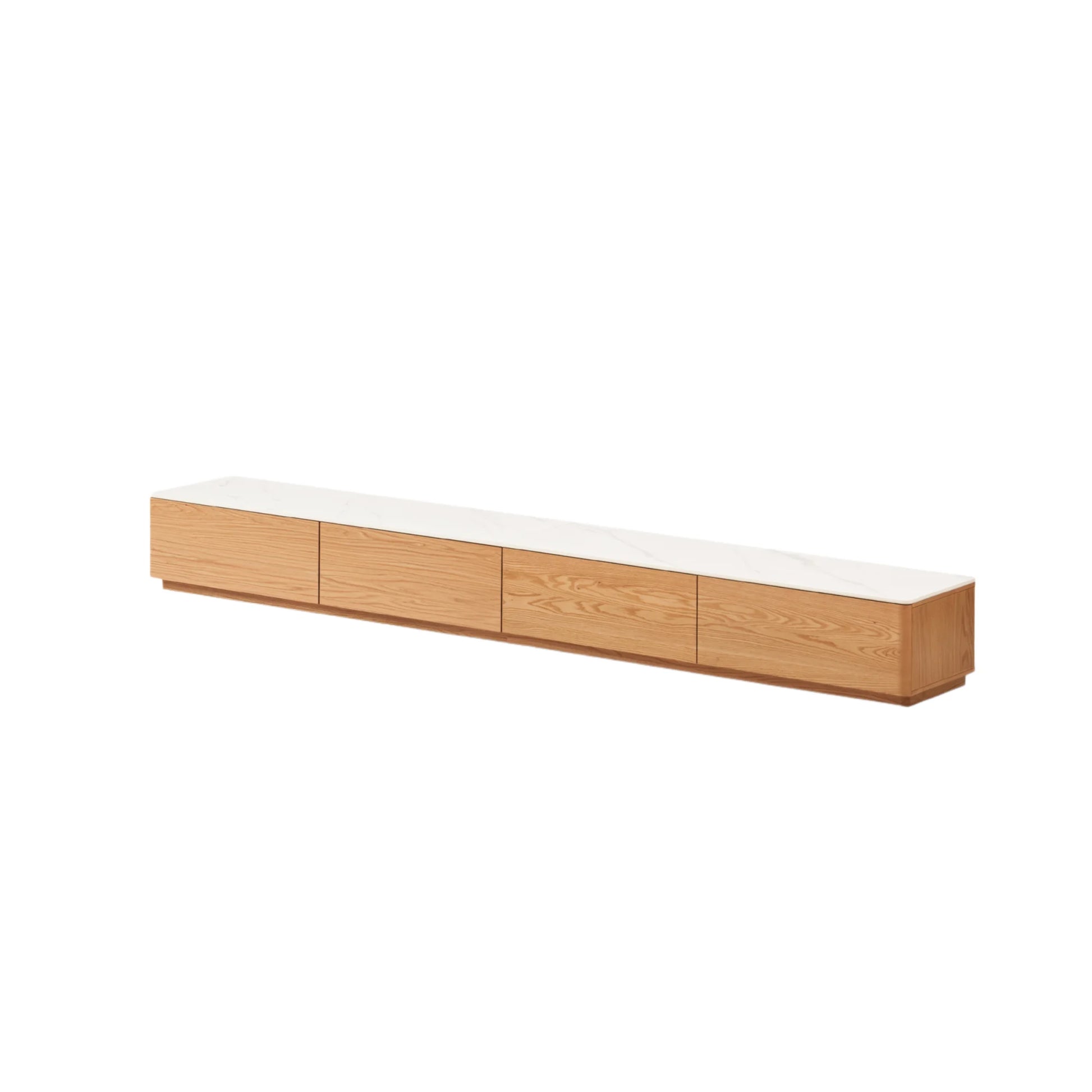 Solidwood Hemura Entertainment Unit with Sintered Stone Top, 240cm