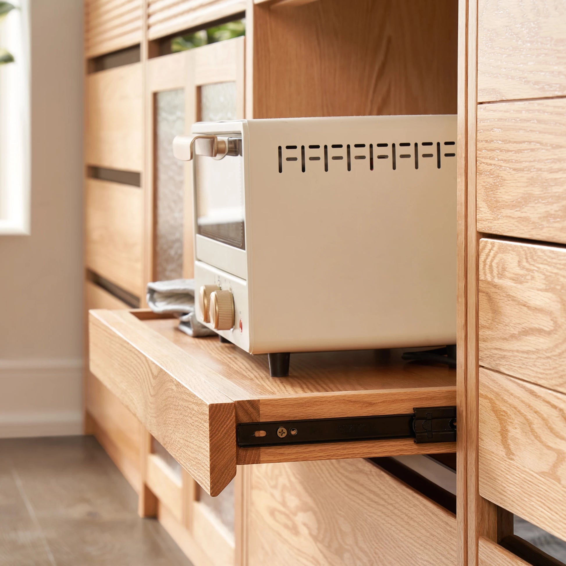 Solidwood Hemura Sideboard with 2 Drawers