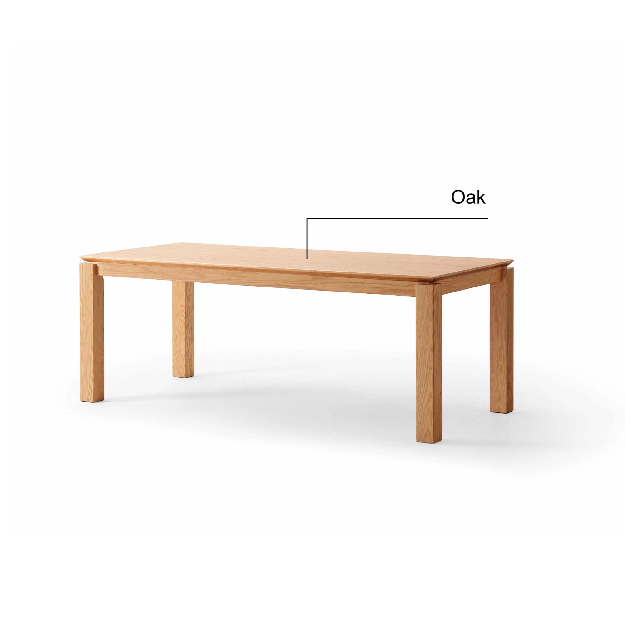 Solidwood Hemura Dining Table, Natural Wood
