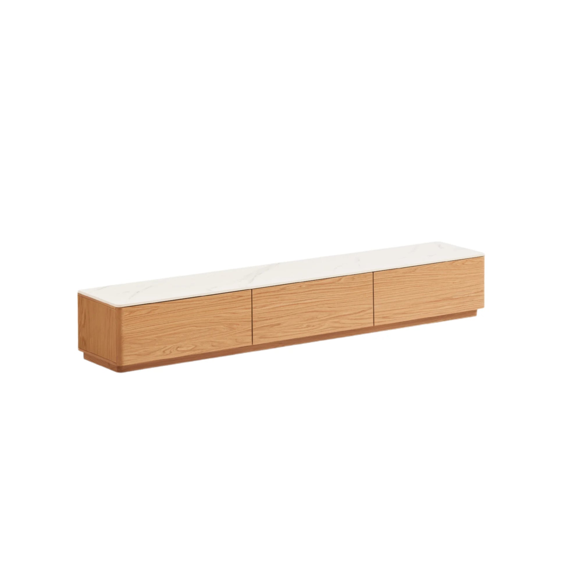 Solidwood Hemura Entertainment Unit with Sintered Stone Top, 180cm