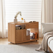 Solidwood Hemura Movable Side Table, 60cm