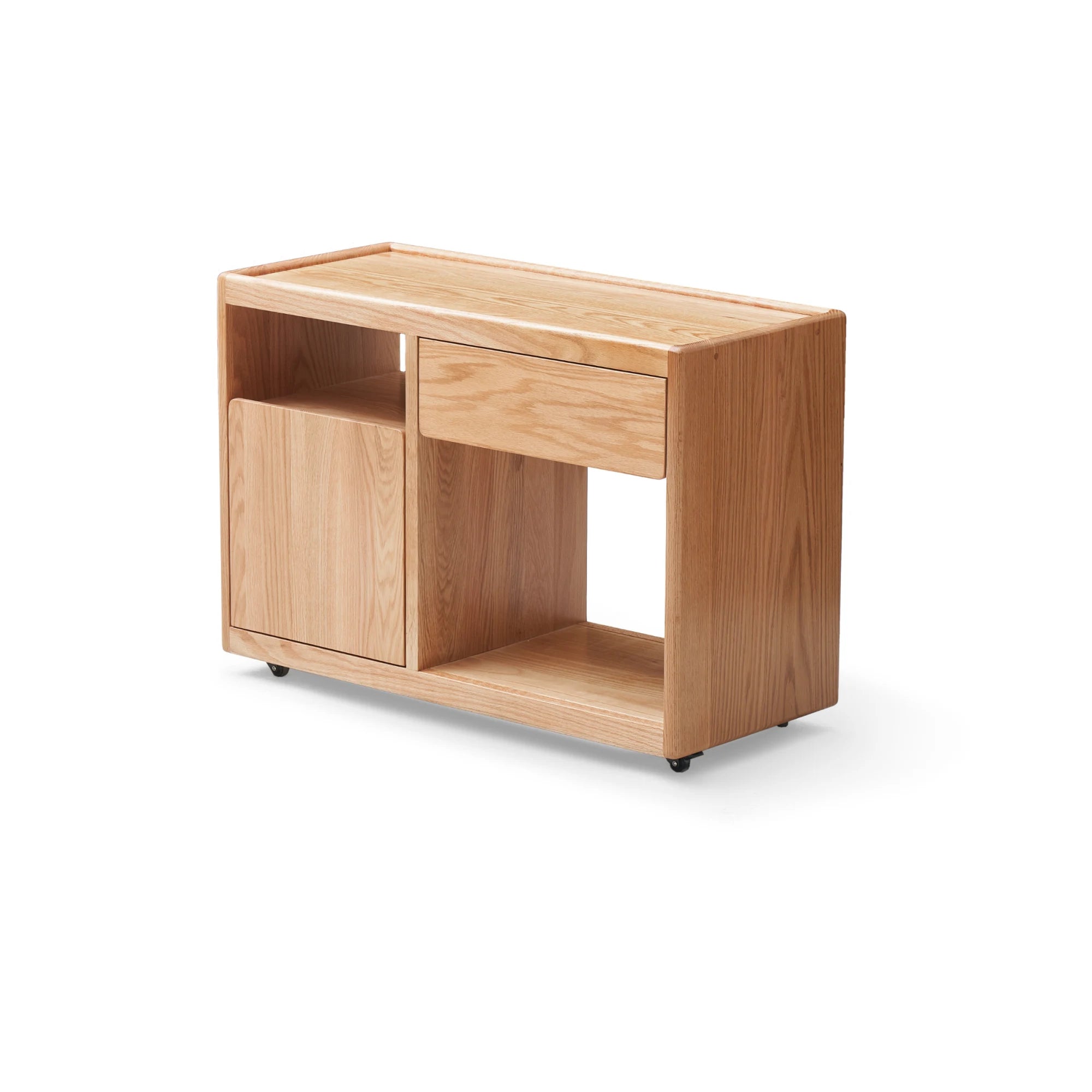 Solidwood Hemura Movable Side Table, 60cm