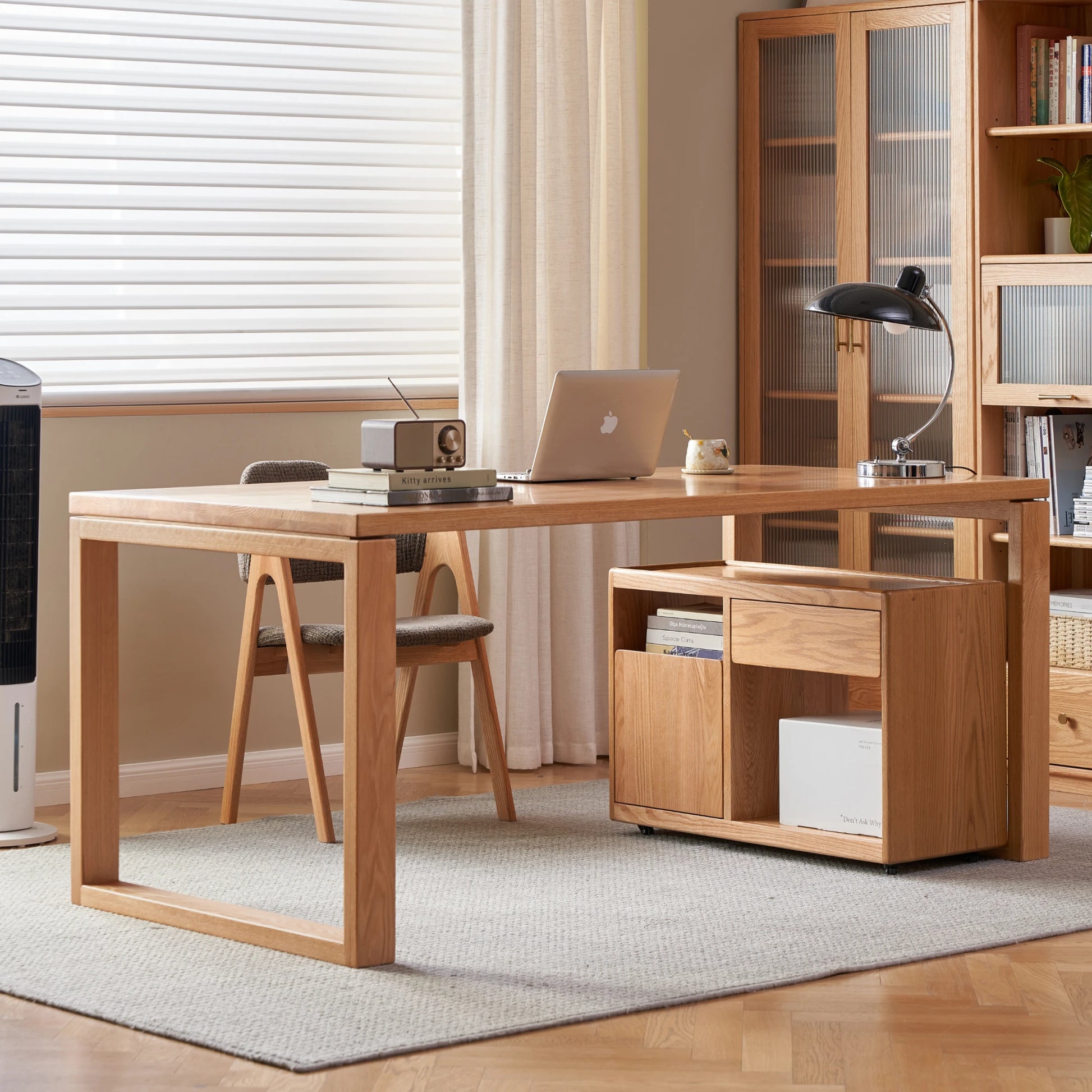 Solidwood Hemura Movable Side Table, 80cm