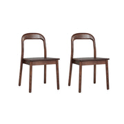 Solidwood Kano Curved-Back Dining Chairs, Set of 2