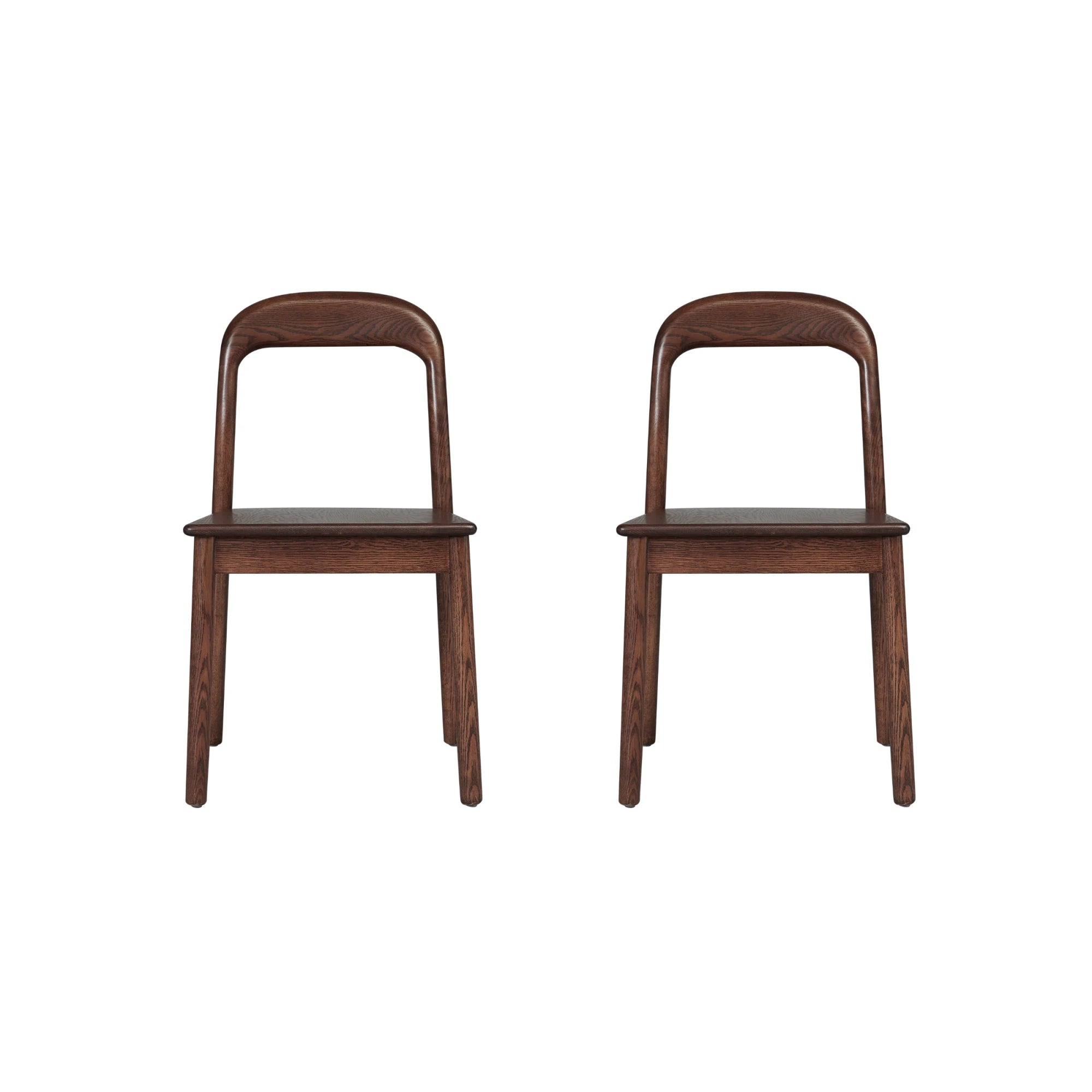 Solidwood Kano Curved-Back Dining Chairs, Set of 2