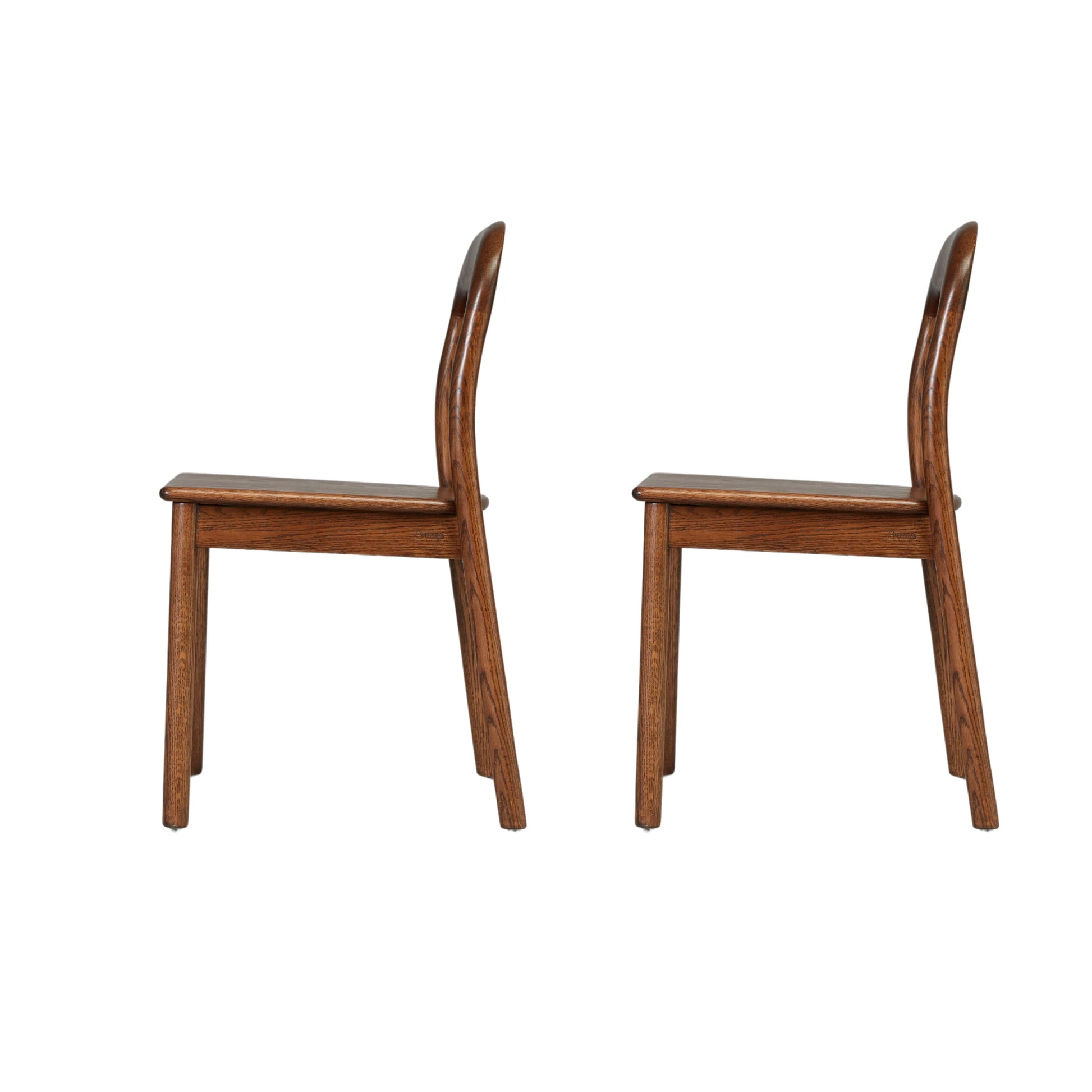 Solidwood Kano Curved-Back Dining Chairs, Set of 2
