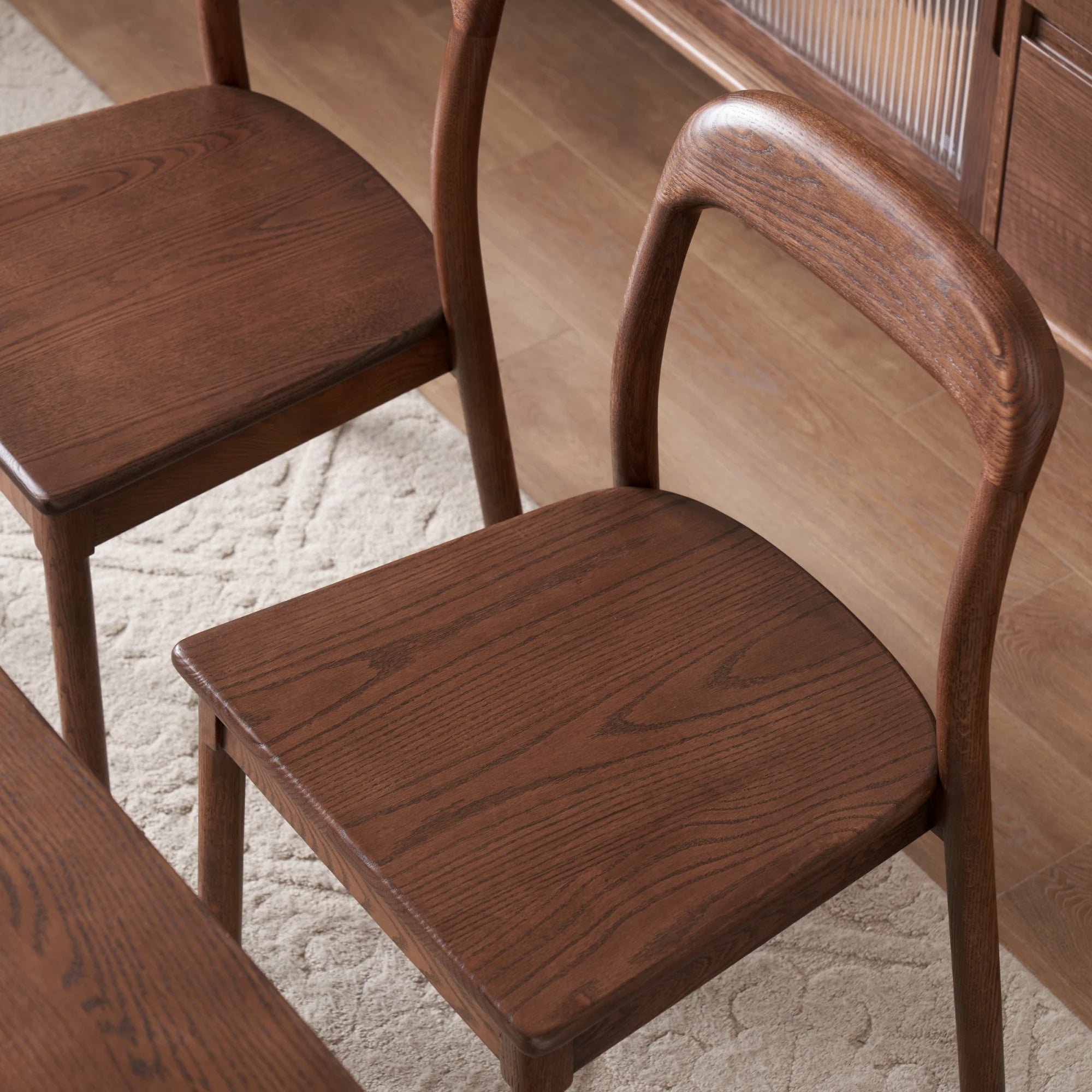 Solidwood Kano Curved-Back Dining Chairs, Set of 2