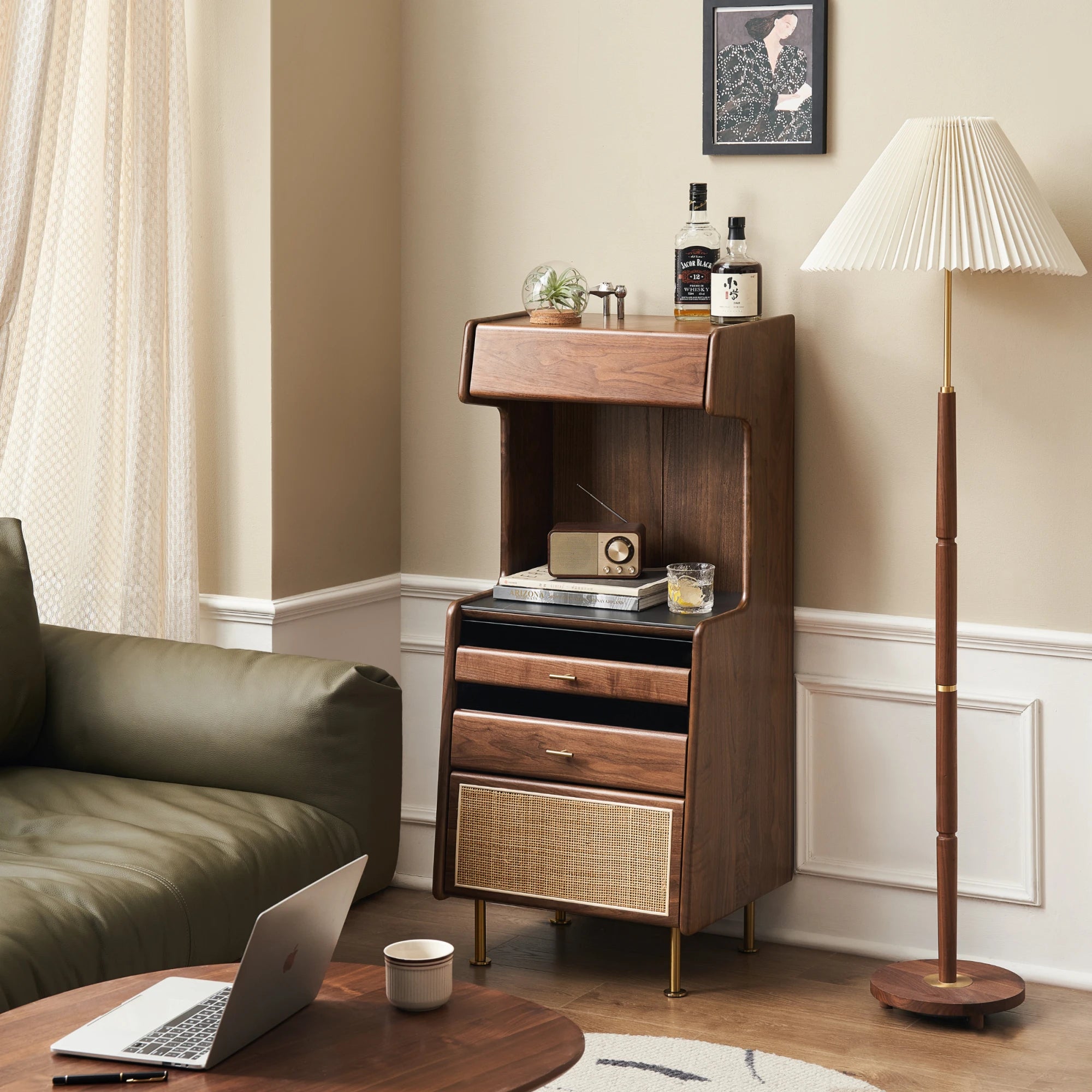 Solidwood Luxembourg Walnut Sideboard with Sintered Stone Top