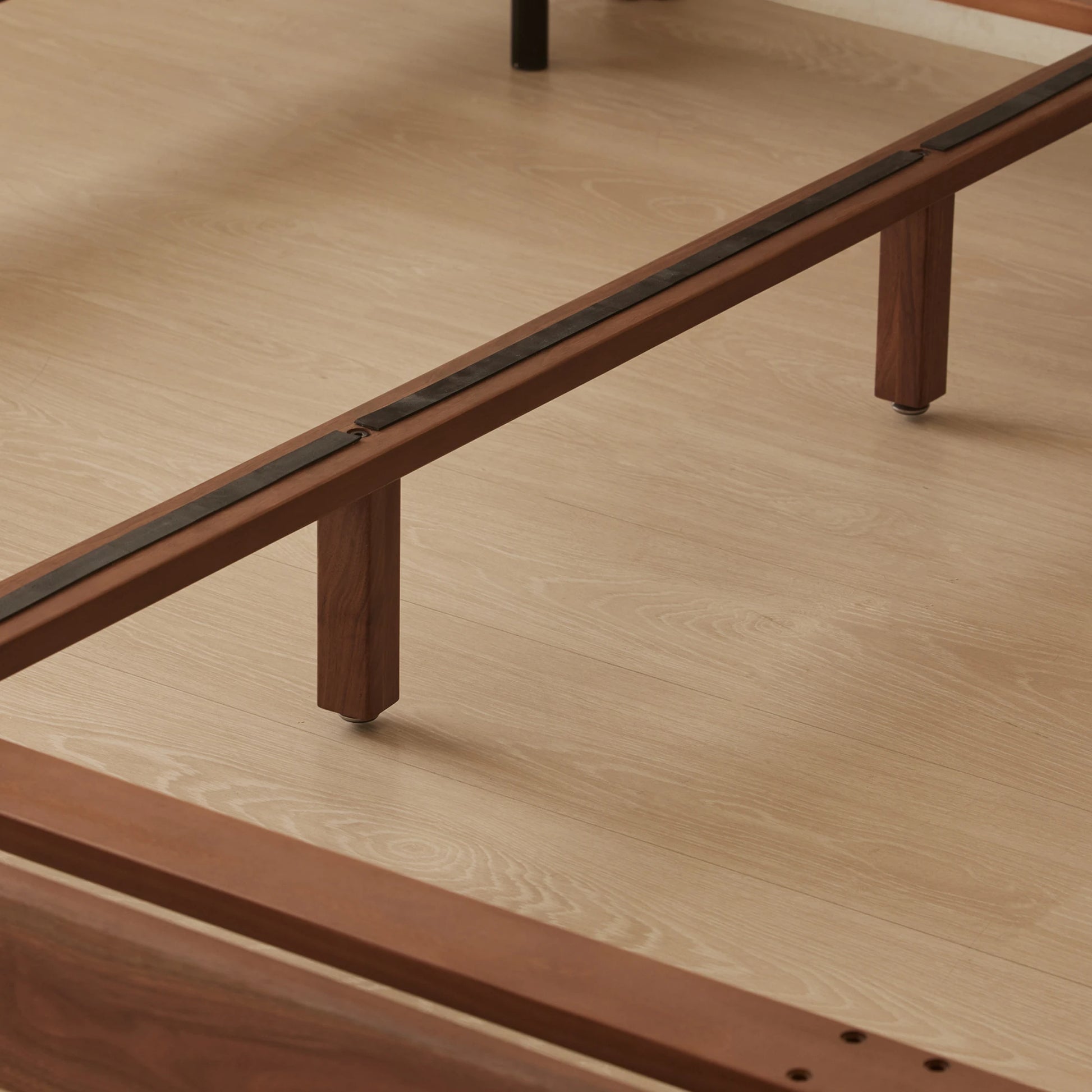 Solidwood Nordin Walnut Bed Base, Dark Wood