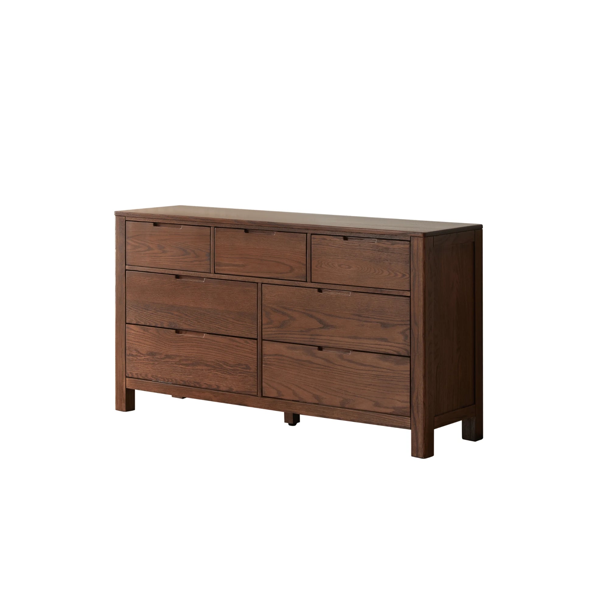 Solidwood Norway Chest of 6 Drawers, 120x40CM, Dark Wood