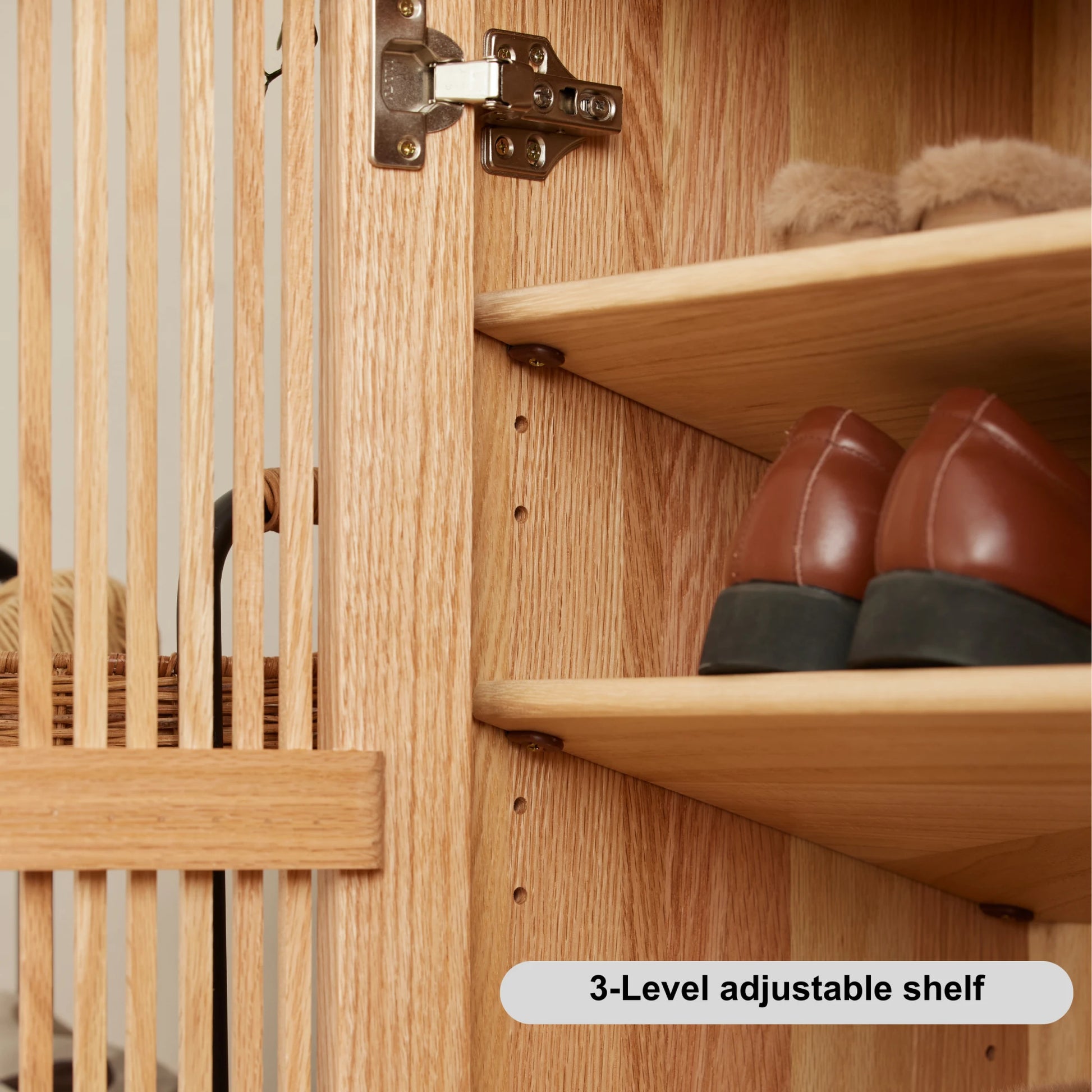 Solidwood Santa Rosa Shoe Cabinet with Drawers, 140cm