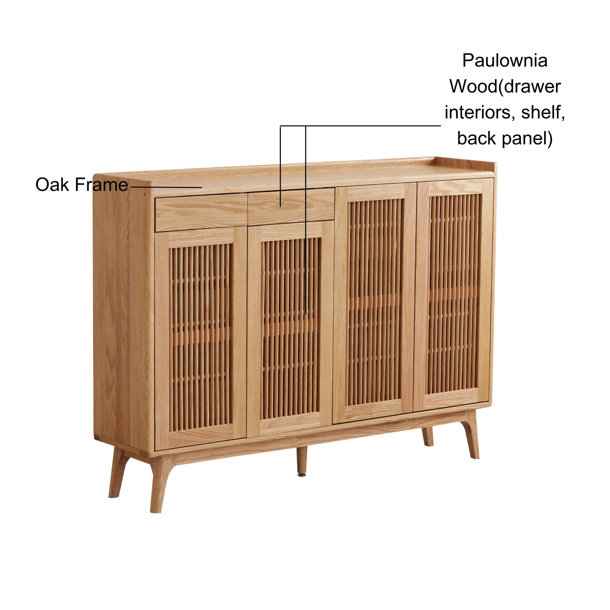 Solidwood Santa Rosa Shoe Cabinet with Drawers, 140cm