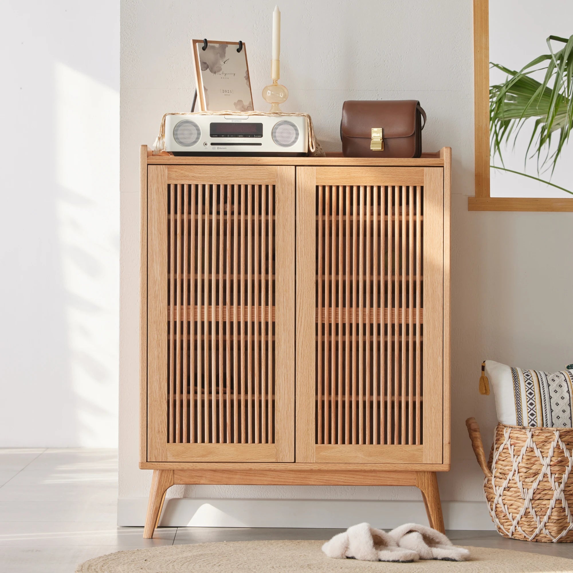 Solidwood Santa Rosa Shoe Cabinet, 80cm