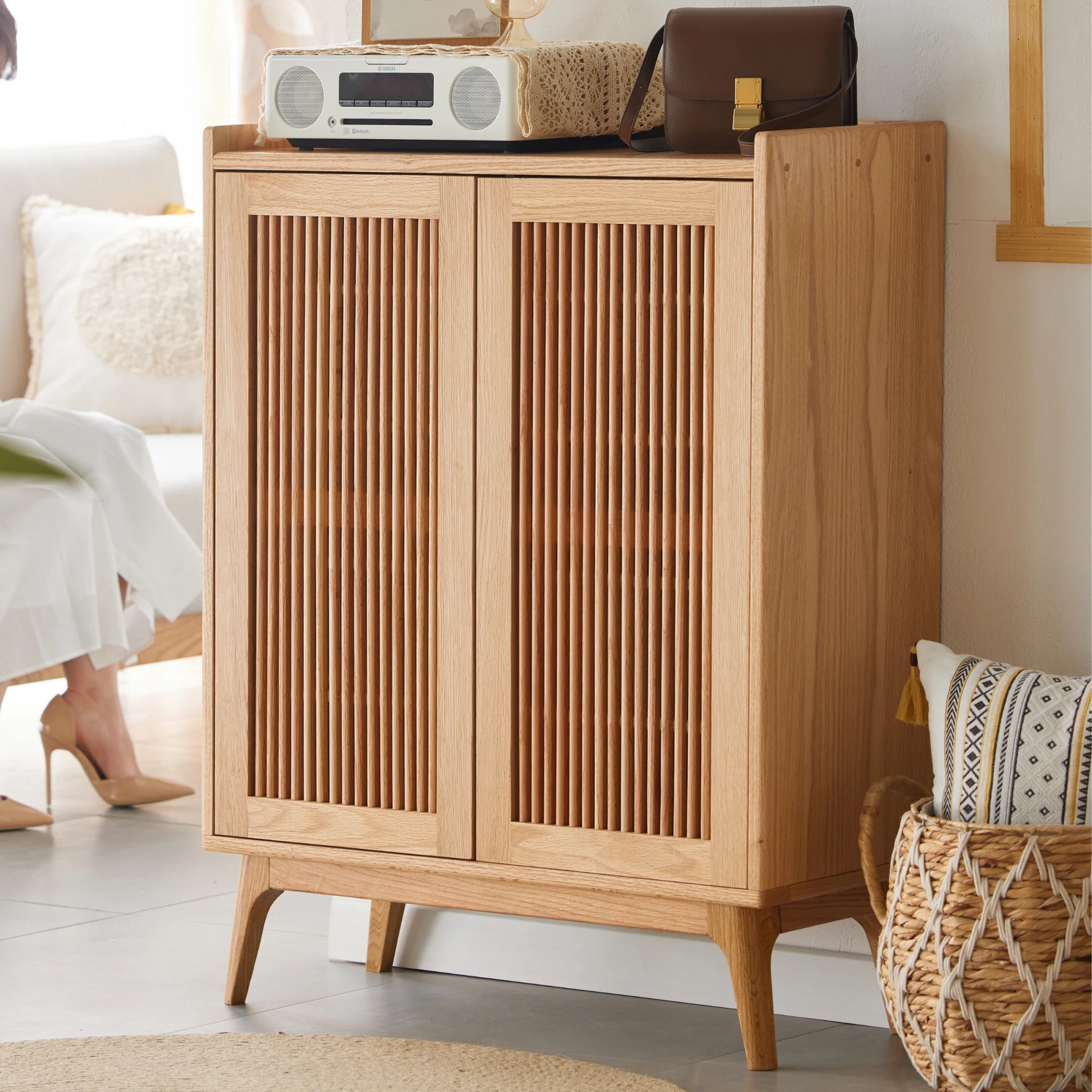 Solidwood Santa Rosa Shoe Cabinet, 80cm