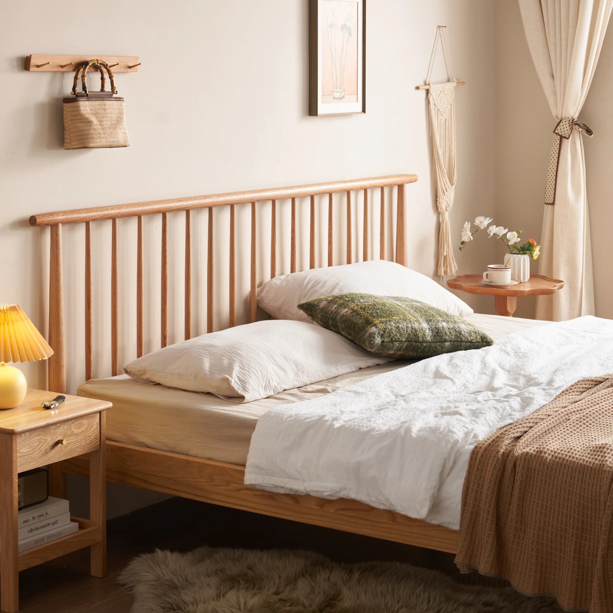 Solidwood Santa Rosa Bed Frame, Natural Wood