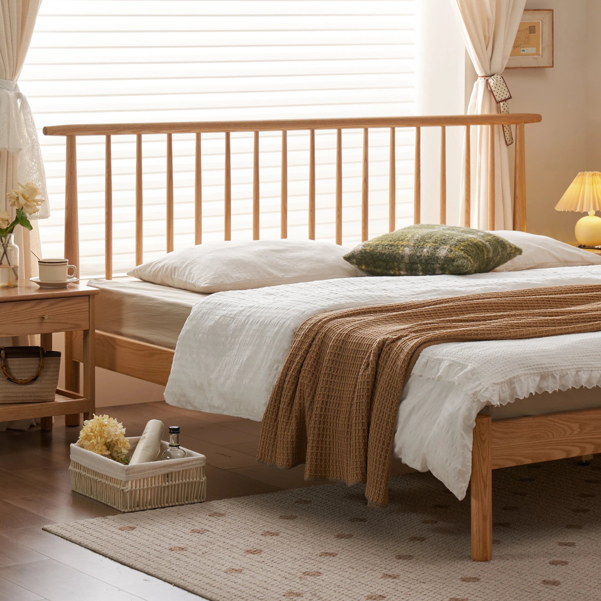 Solidwood Santa Rosa Bed Frame, Natural Wood