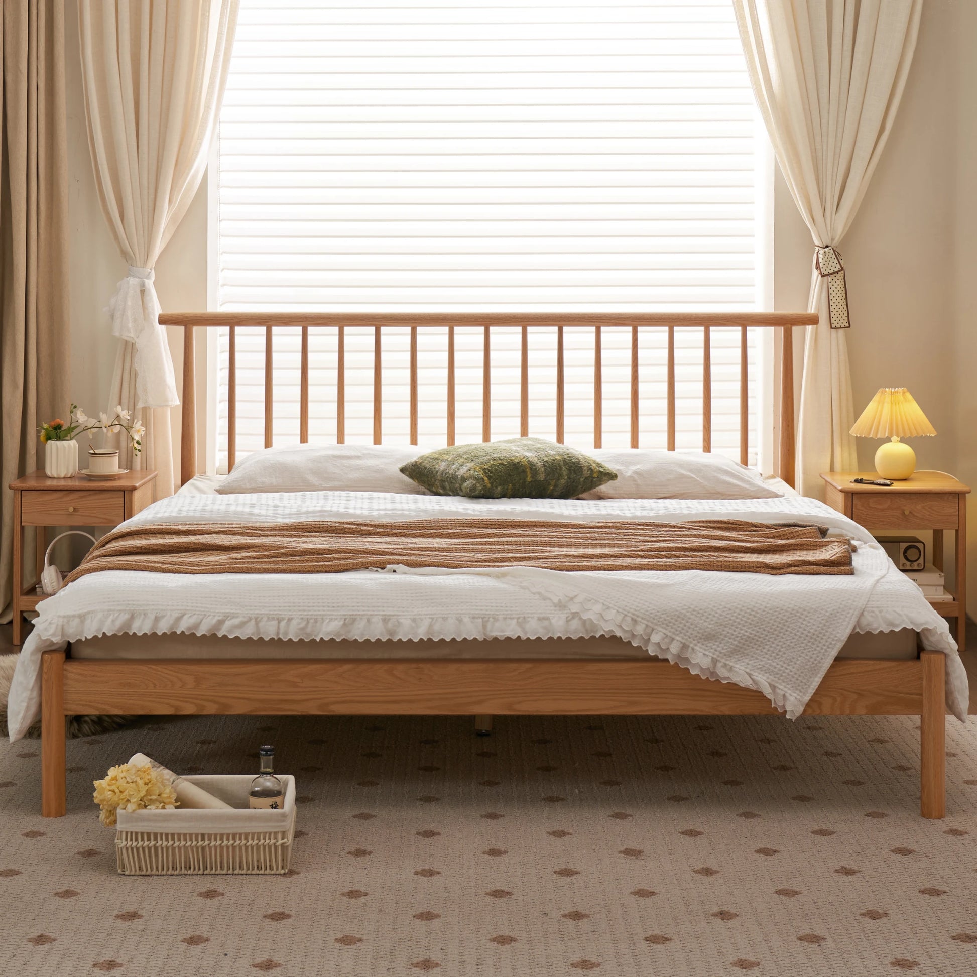 Solidwood Santa Rosa Bed Frame, Natural Wood