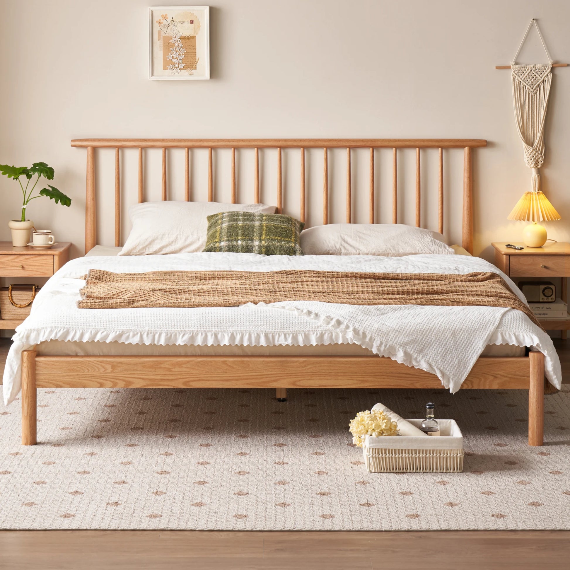 Solidwood Santa Rosa Bed Frame, Natural Wood