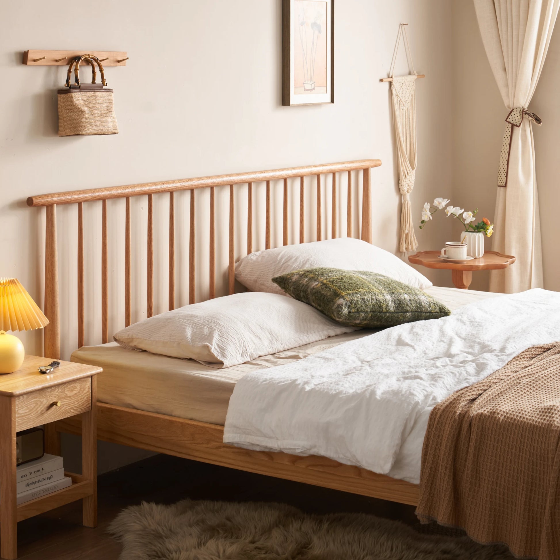 Solidwood Santa Rosa Bed Frame, Natural Wood