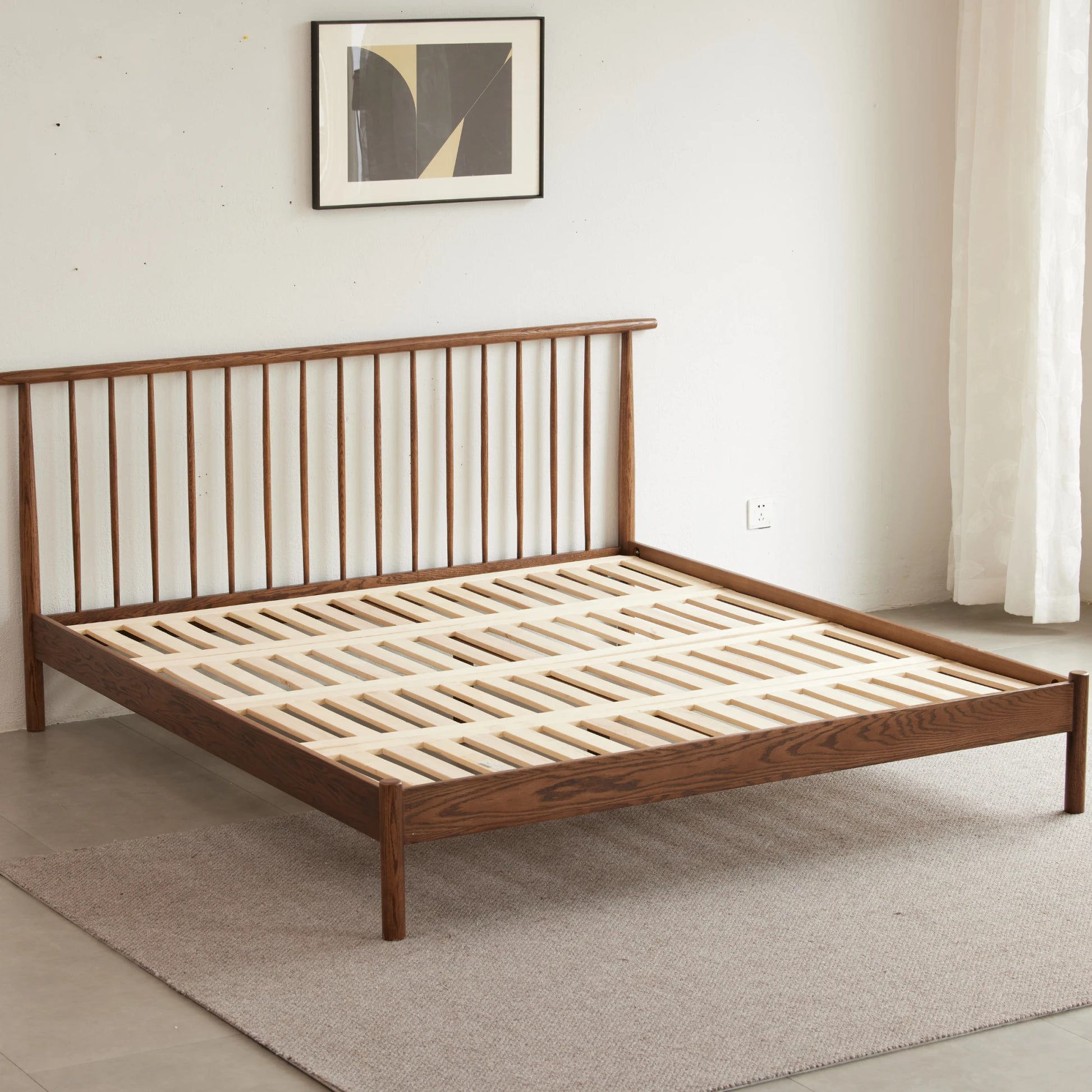 Solidwood Santa Rosa Bed Frame, Dark Wood