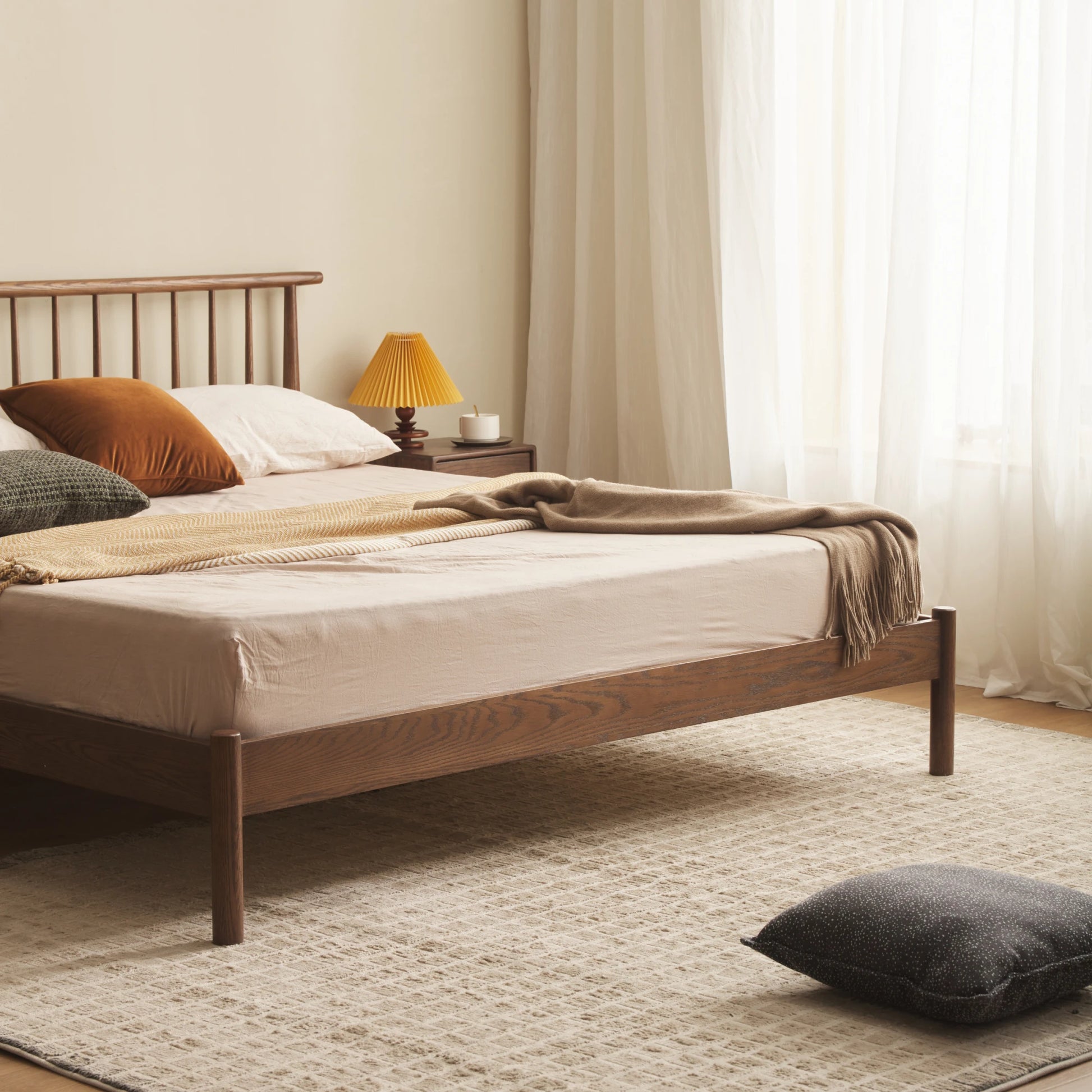 Solidwood Santa Rosa Bed Frame, Dark Wood