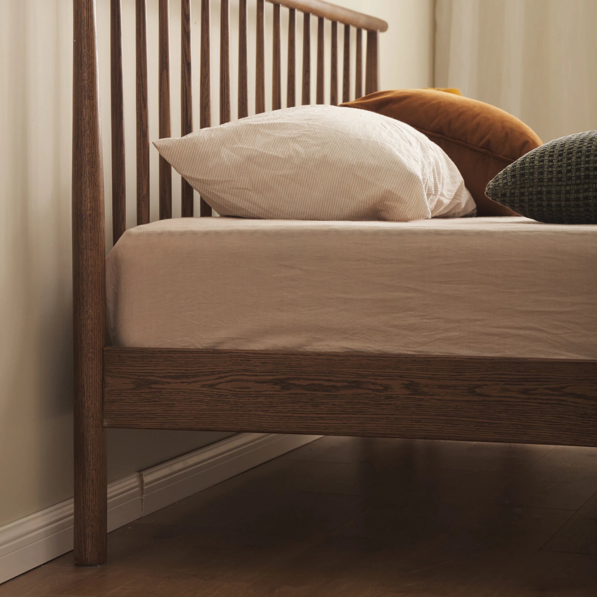 Solidwood Santa Rosa Bed Frame, Dark Wood