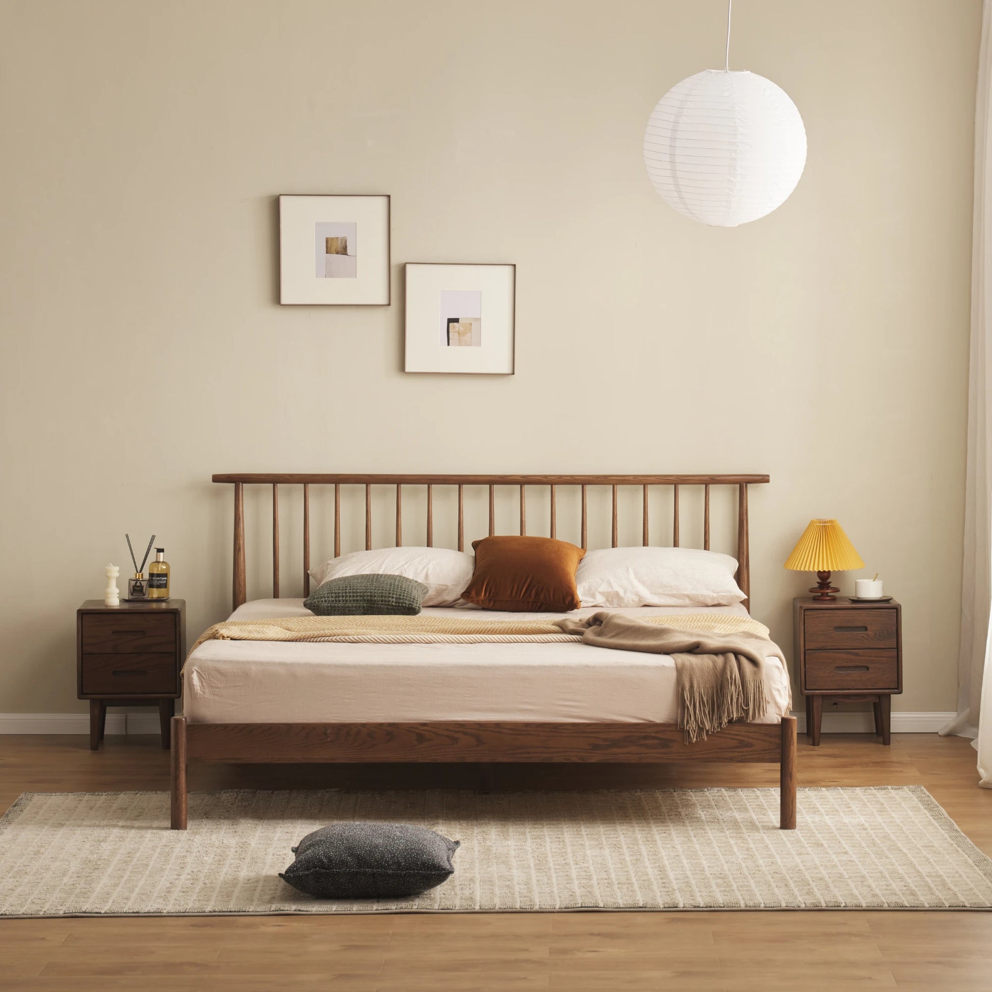 Solidwood Santa Rosa Bed Frame, Dark Wood