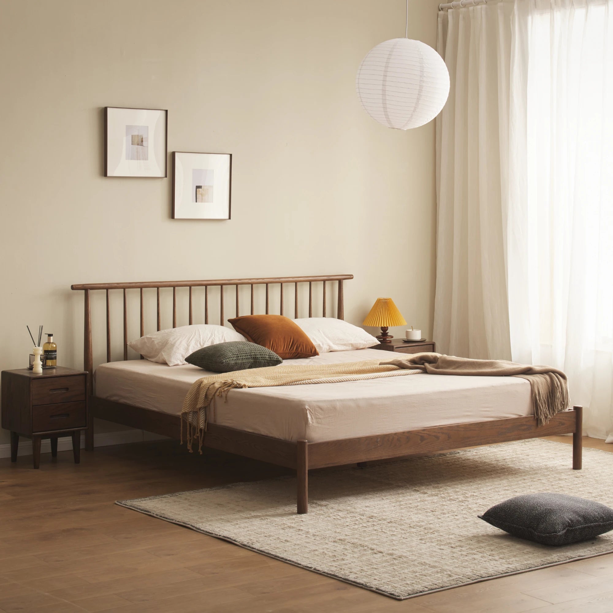 Solidwood Santa Rosa Bed Frame, Dark Wood