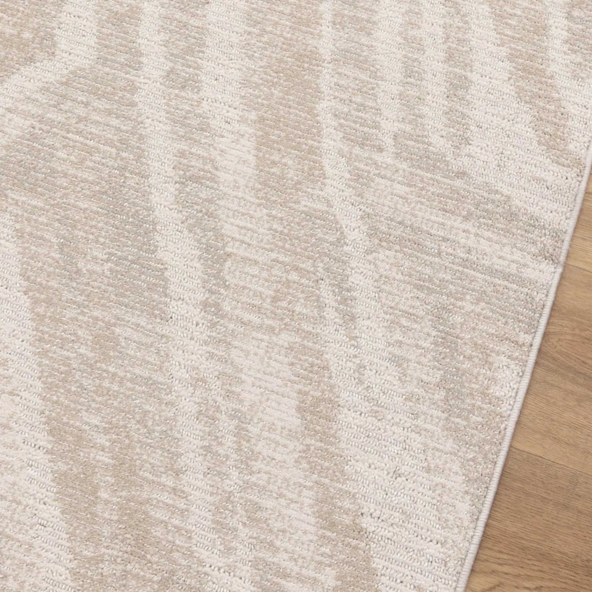 DreamWeaver Toscana Geo Lines Rug, Beige, Cream