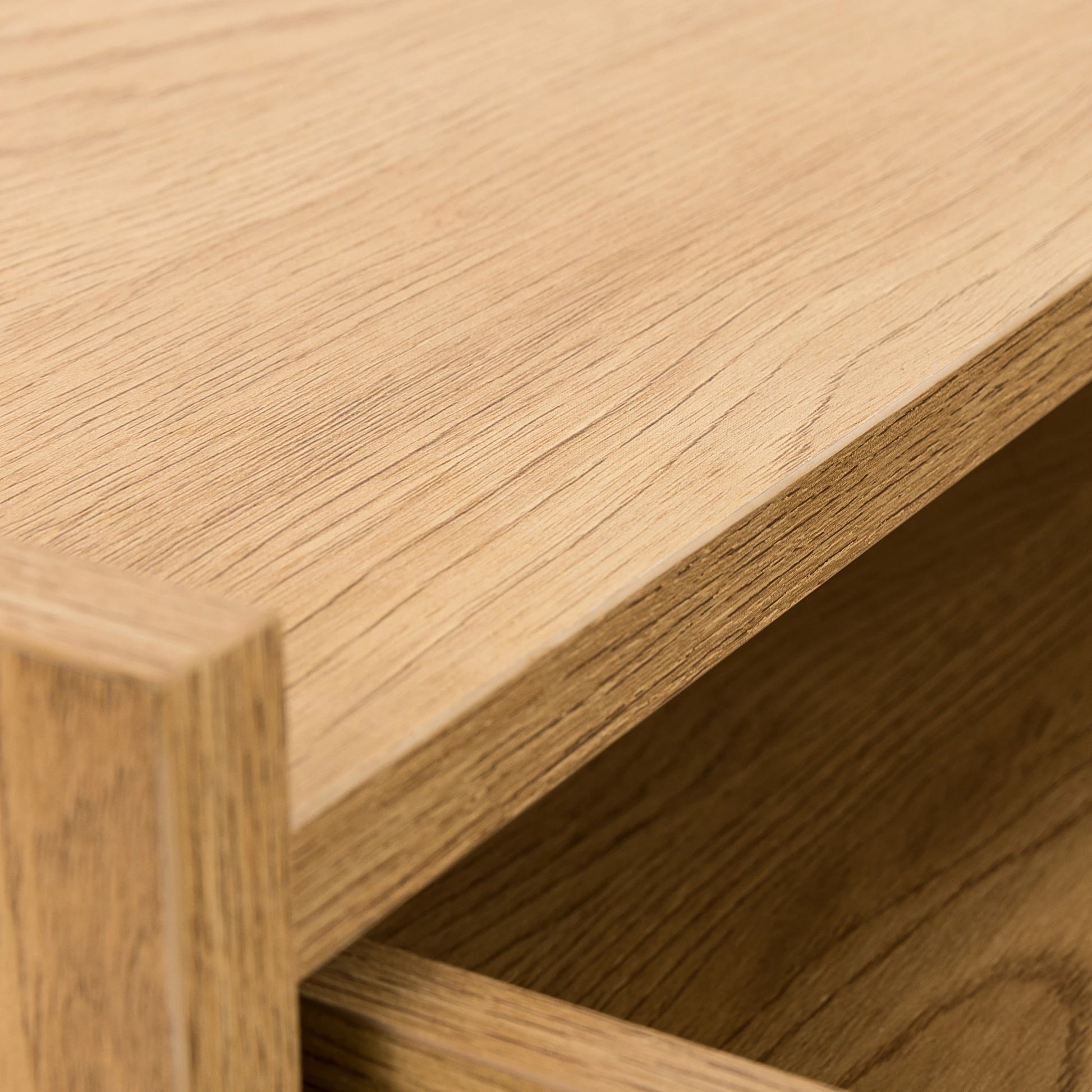 Loft Japandi Bedside Table with 2 Drawers