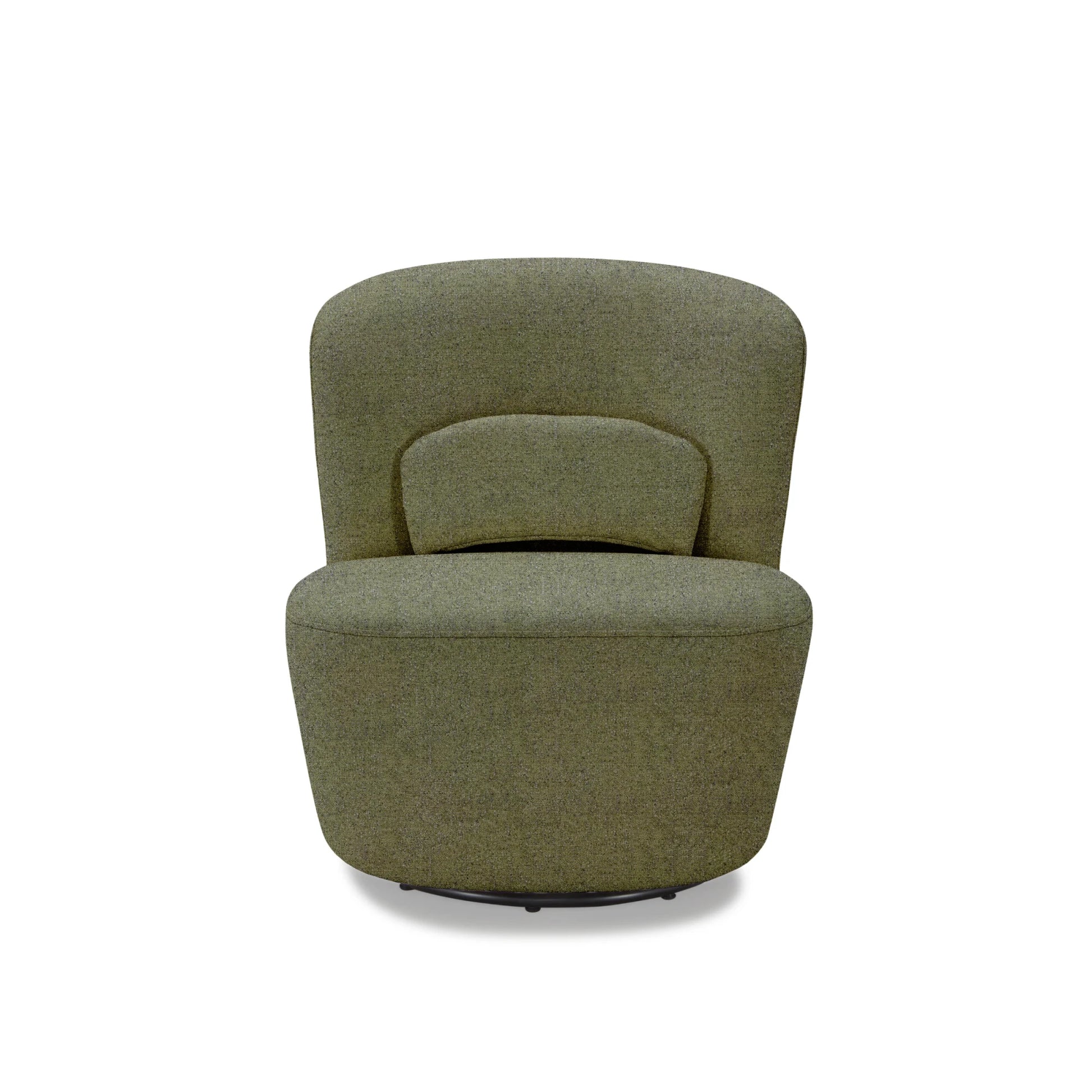 MODE Domi Chenille Swivel Chair, Olive Green