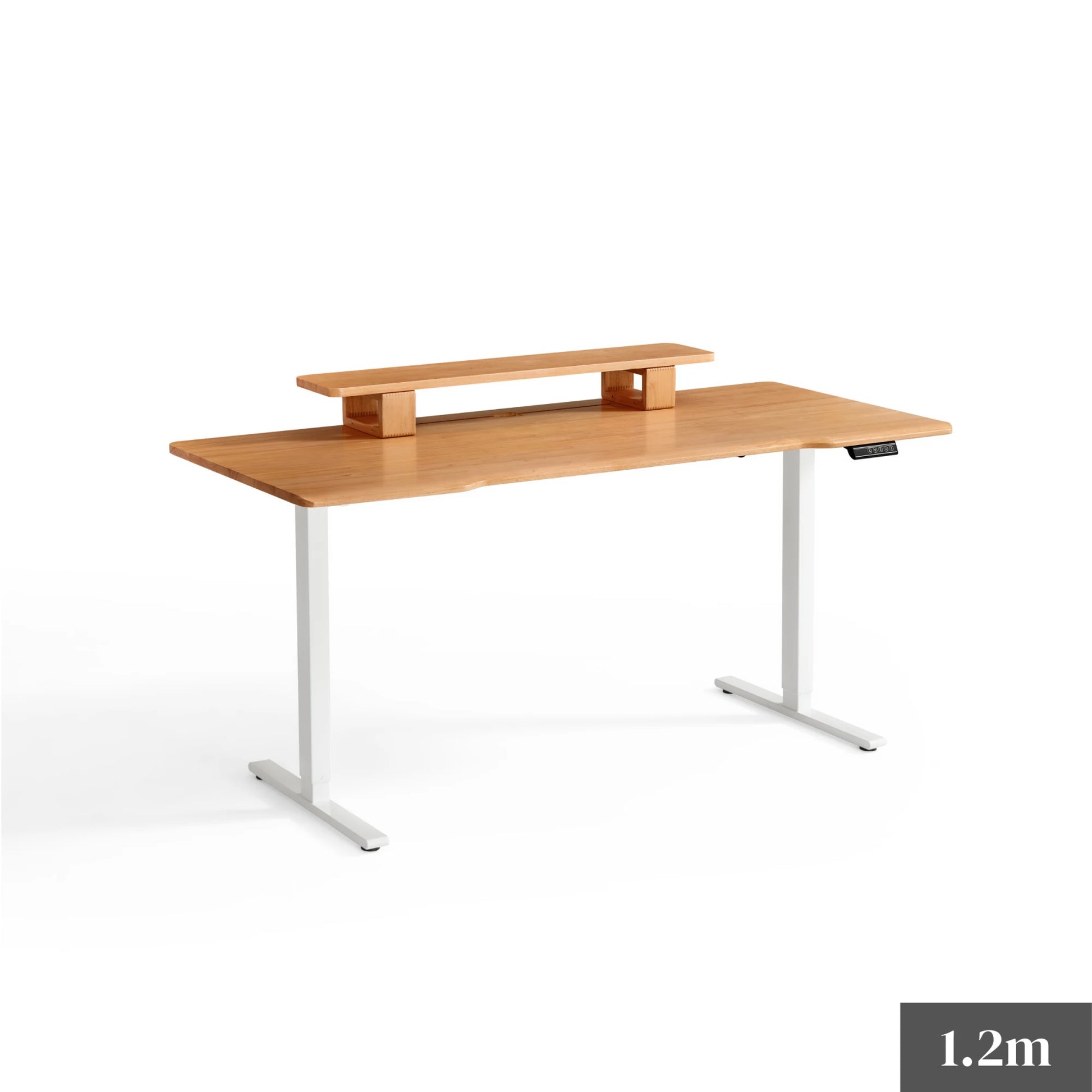 Linspire Lumen Electric Height Adjustable Standing Desk with Riser Stand, 120cm
